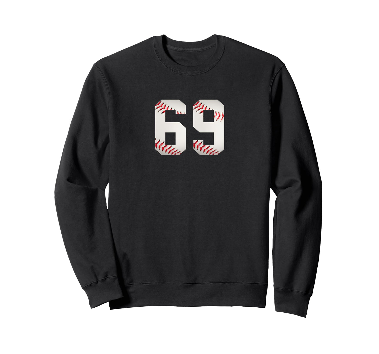 Number 69 Minimalist Birthday Baseball Sweatshirt - Novelty Apparel Unisex - T-Shirt, Sweatshirt, Hoodie