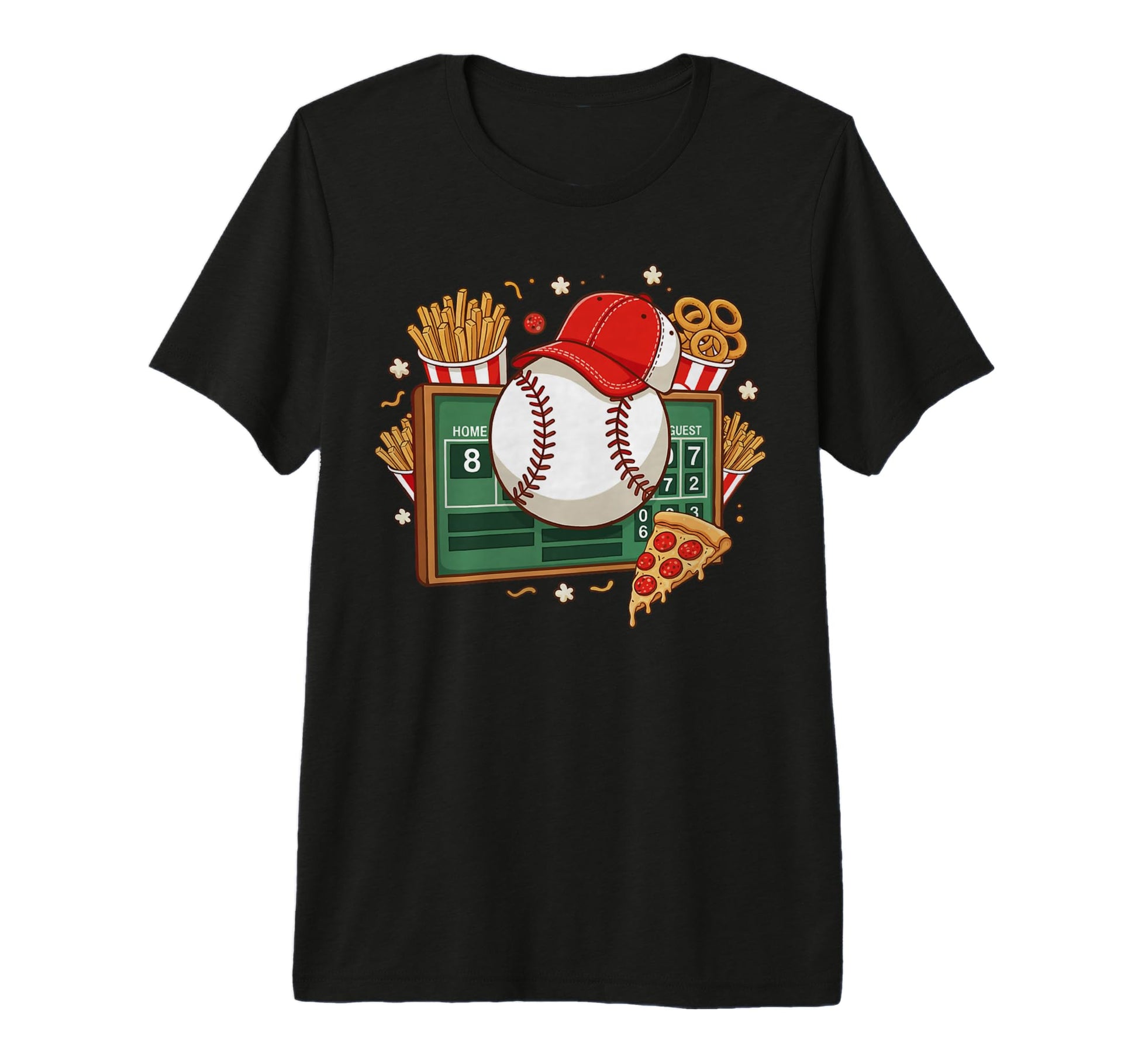 Baseball Scoreboard Snacks Home Run T-Shirt - Minimalist Print Men Women - T-Shirt, Sweatshirt, Hoodie