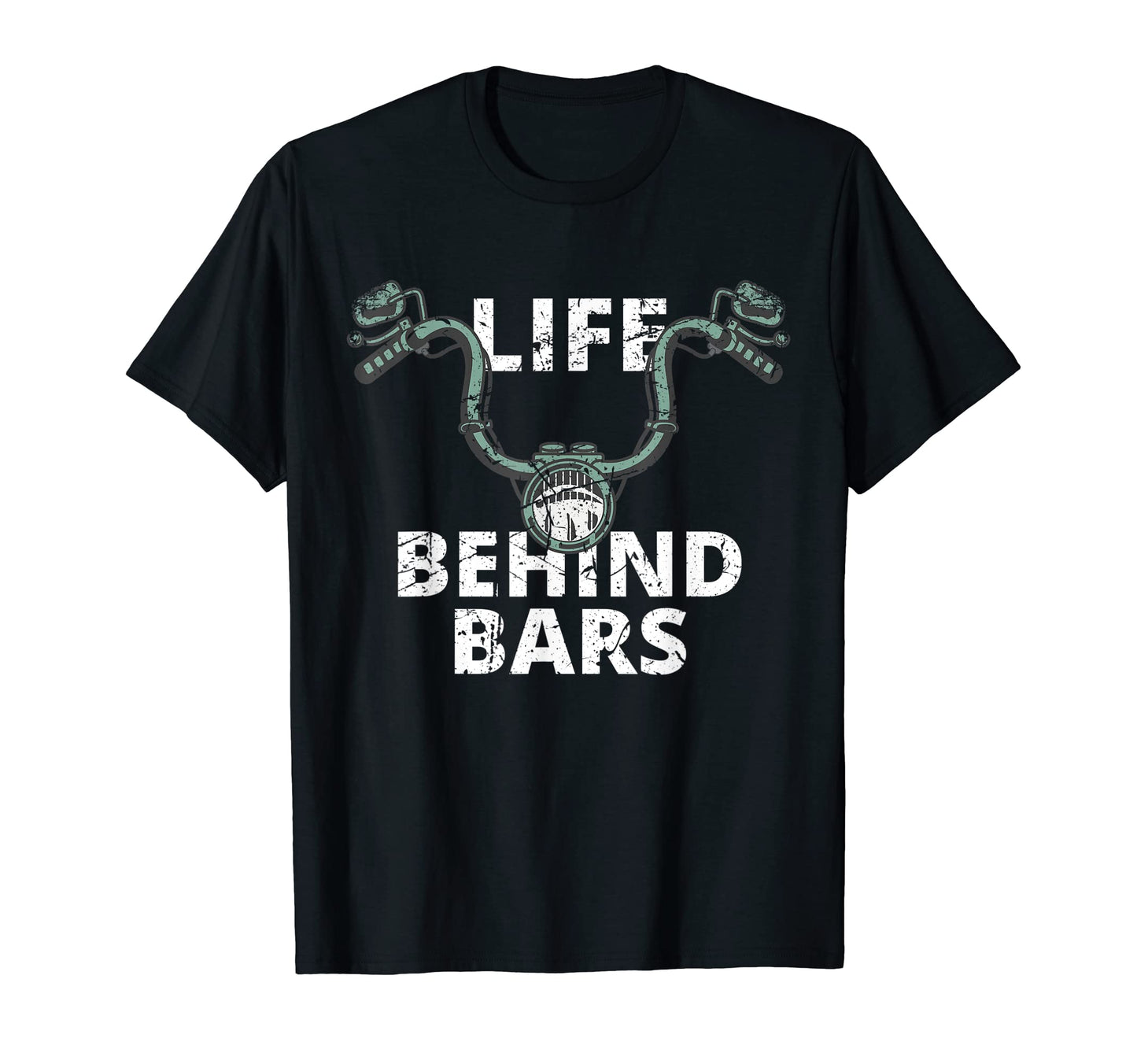 Life Behind Bars Motorcycle Rider Bikers T-Shirt - Unique Graphic Men Women - T-Shirt, Sweatshirt, Hoodie