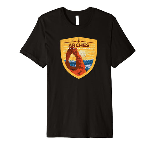 Arches National Park Badge T-Shirt - Custom Art Print Unisex - T-Shirt, Sweatshirt, Hoodie