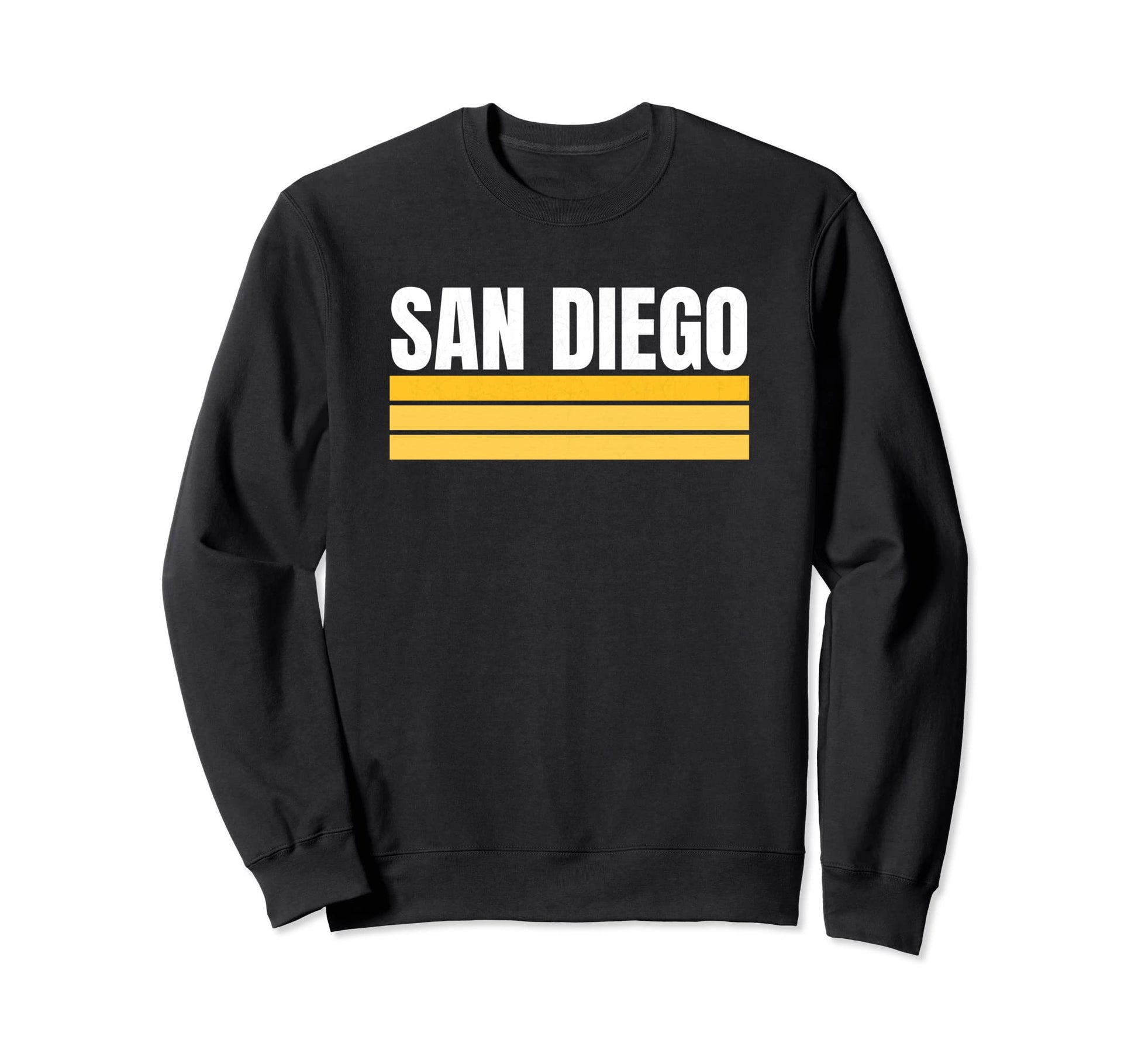 San Diego Brown Yellow Striped Sweatshirt - Graphic Print for Adults - T-Shirt, Sweatshirt, Hoodie