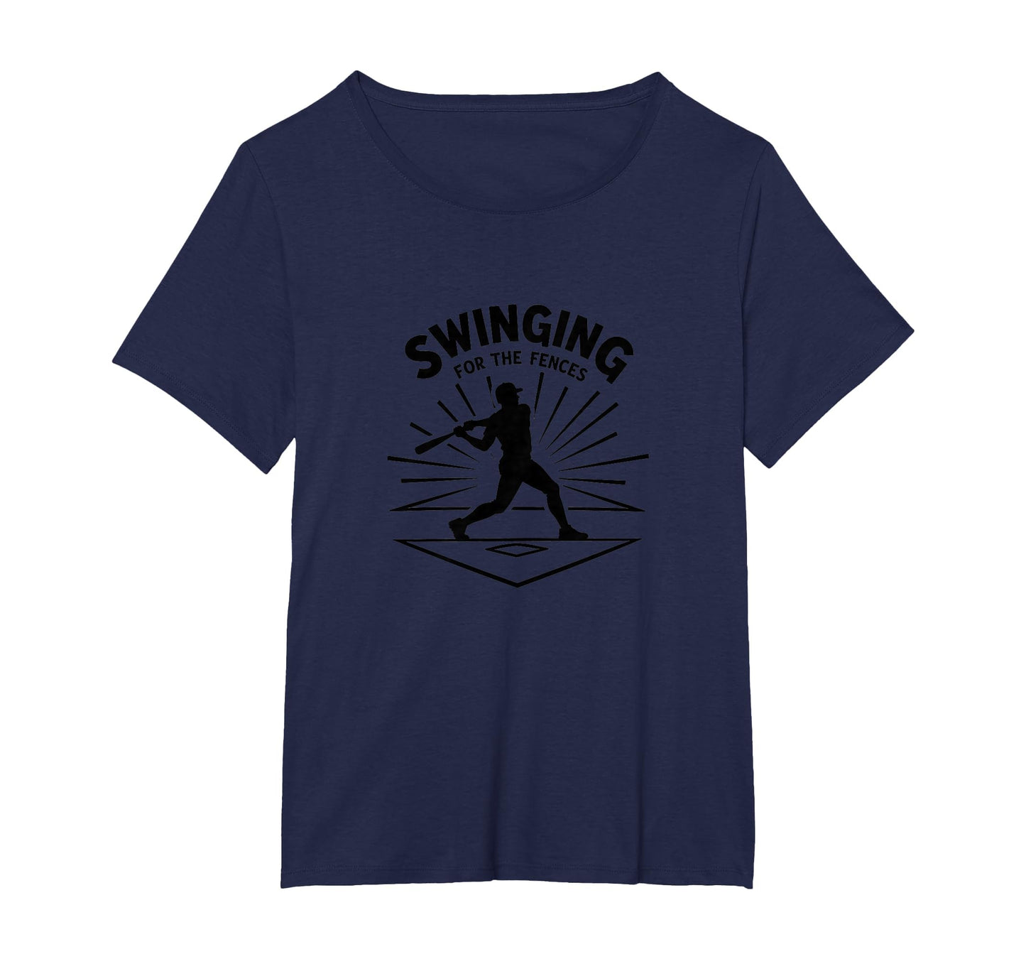 Baseball Swinging Fences Home Run T-Shirt - Custom Art Print for Adults - T-Shirt, Sweatshirt, Hoodie