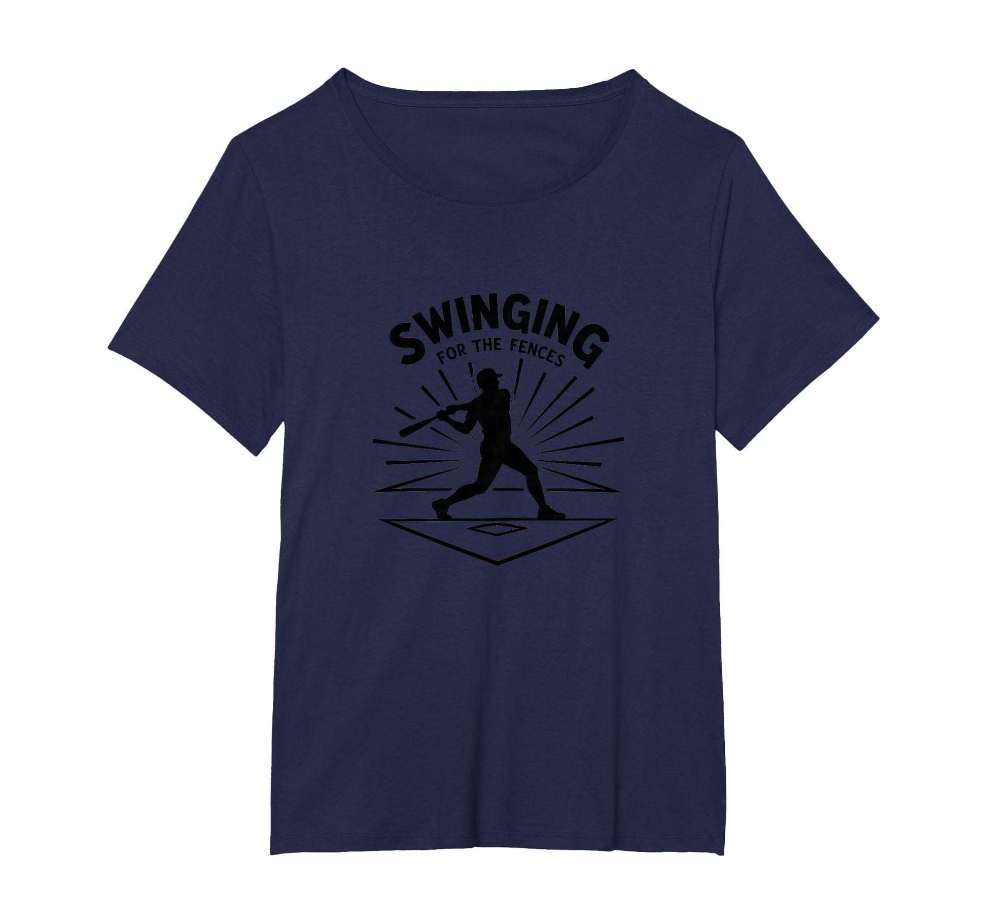Baseball Swinging Fences Home Run T-Shirt - Novelty Apparel Men Women - T-Shirt, Sweatshirt, Hoodie