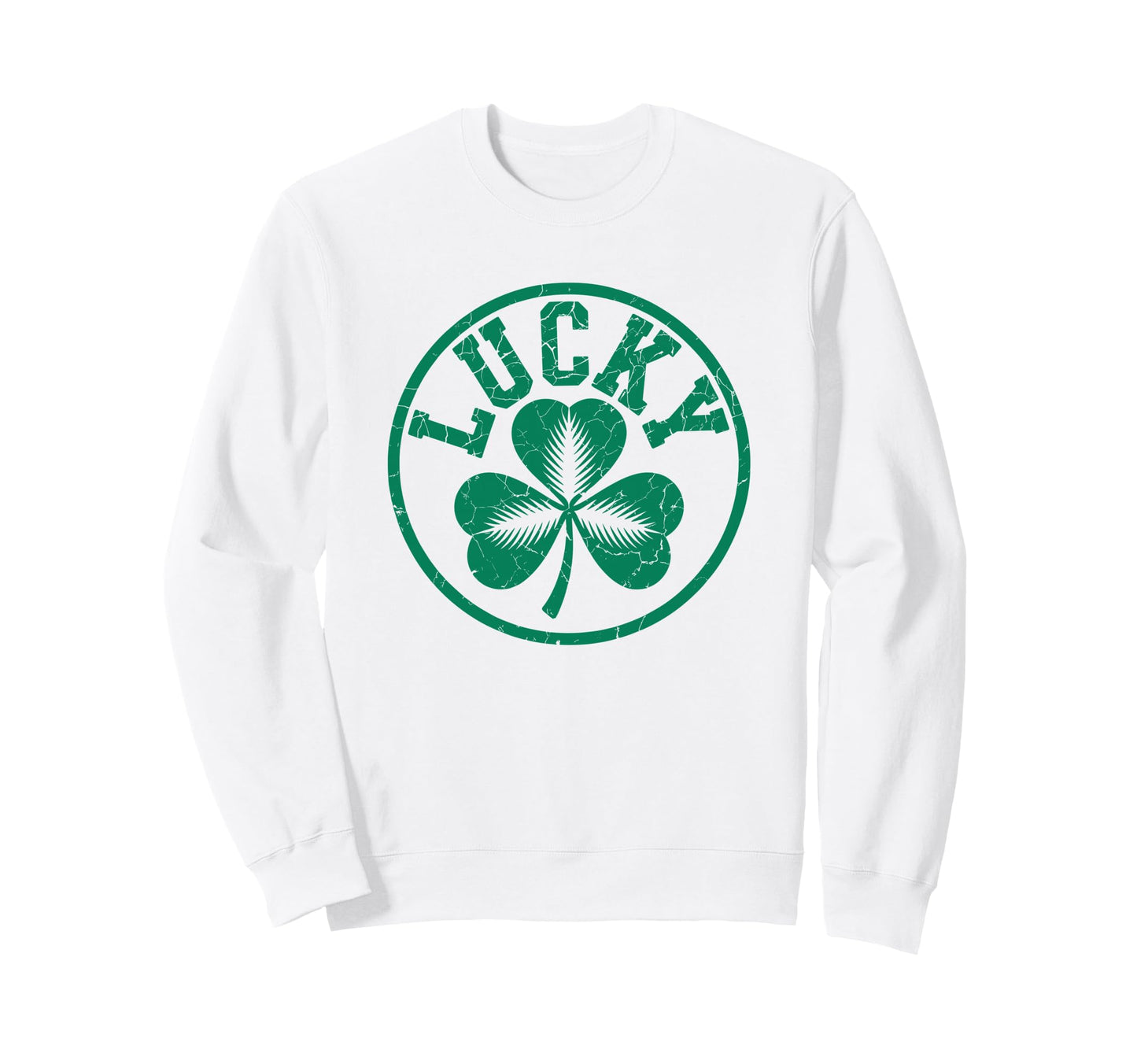 Lucky Four Leaf Clover St Patricks Sweatshirt - Aesthetic Graphic Unisex - T-Shirt, Sweatshirt, Hoodie