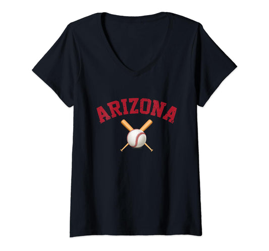 Arizona Baseball Distressed T-Shirt - Minimalist Print Men Women - T-Shirt, Sweatshirt, Hoodie