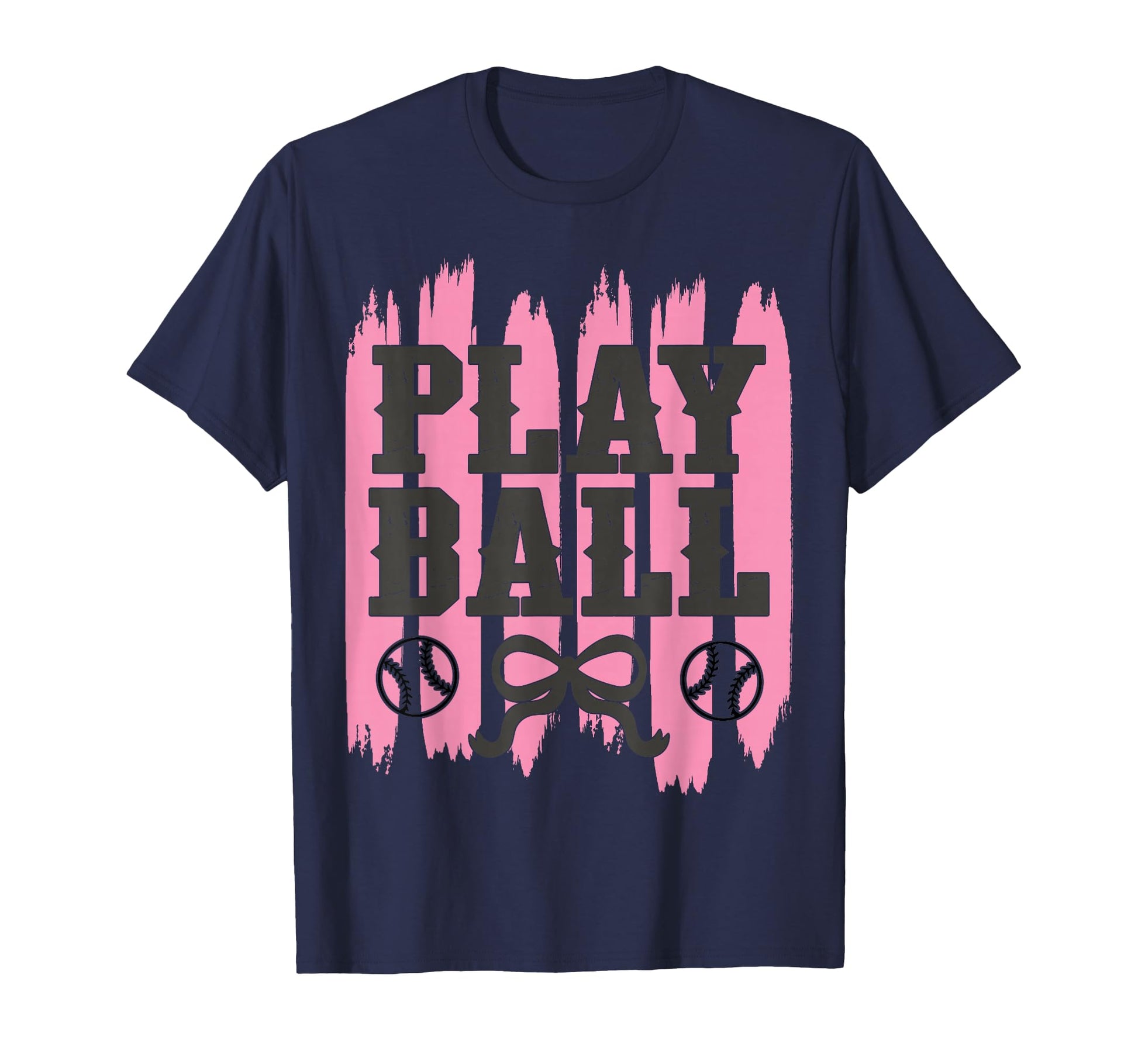 Play Ball Baseball Mom Coquette Bow T-Shirt - Custom Art Print Men Women - T-Shirt, Sweatshirt, Hoodie
