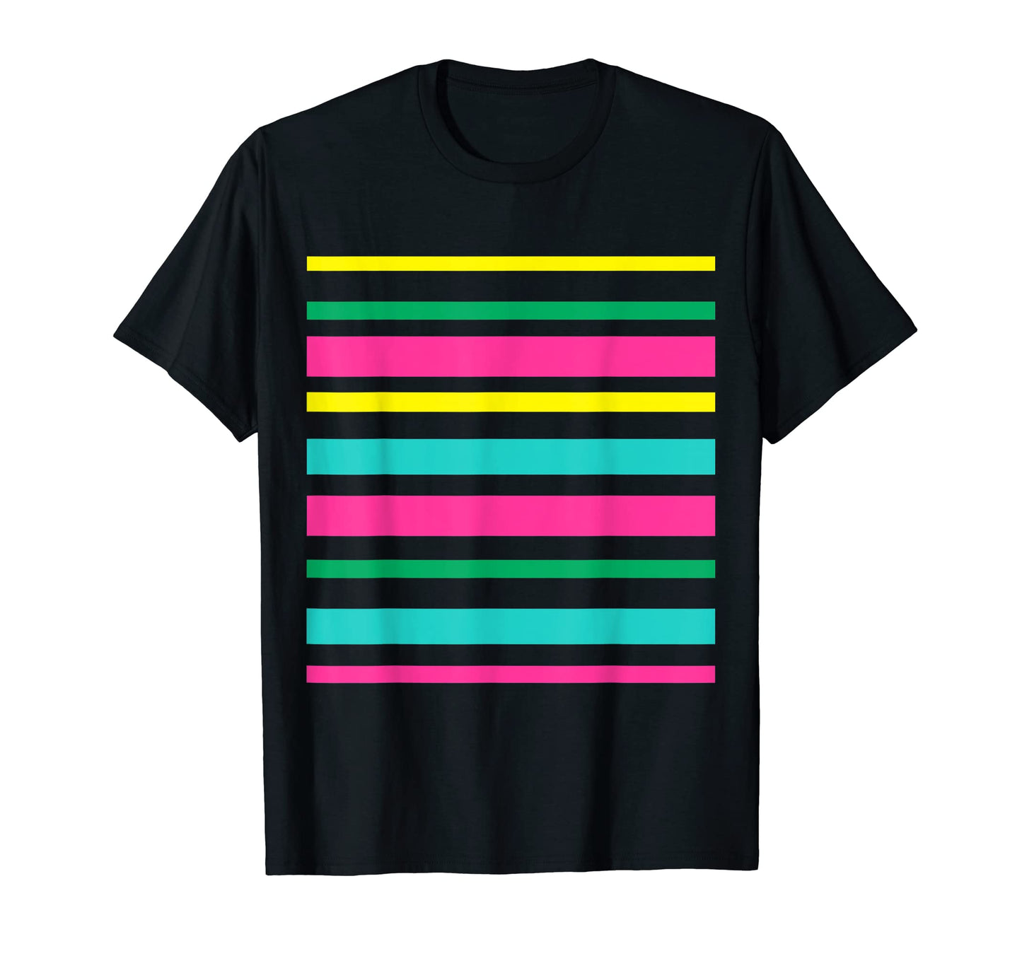 70S 80S Rainbow Pastel Striped Stripe T-Shirt - Novelty Apparel Unisex - T-Shirt, Sweatshirt, Hoodie