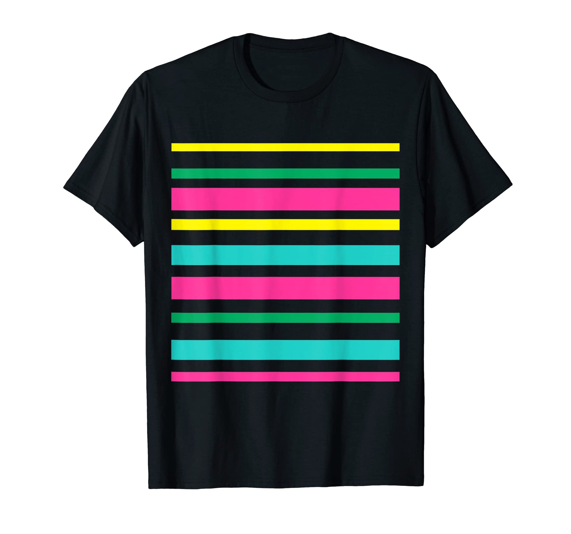 70S 80S Rainbow Pastel Striped Stripe T-Shirt - Novelty Apparel Unisex - T-Shirt, Sweatshirt, Hoodie
