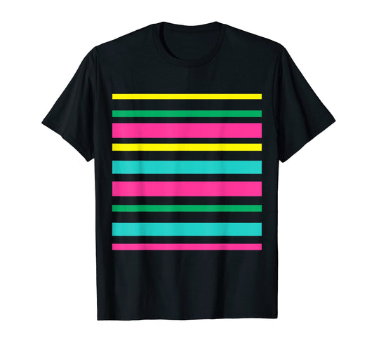 70S 80S Rainbow Pastel Striped Stripe T-Shirt - Novelty Apparel Unisex - T-Shirt, Sweatshirt, Hoodie