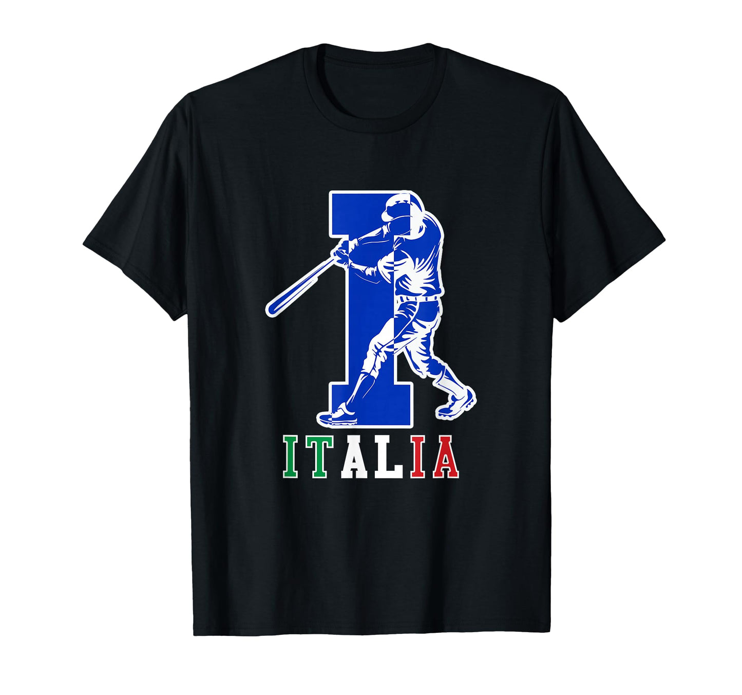 Baseball Player Bold Letter Italian T-Shirt - Graphic Print Men Women - T-Shirt, Sweatshirt, Hoodie