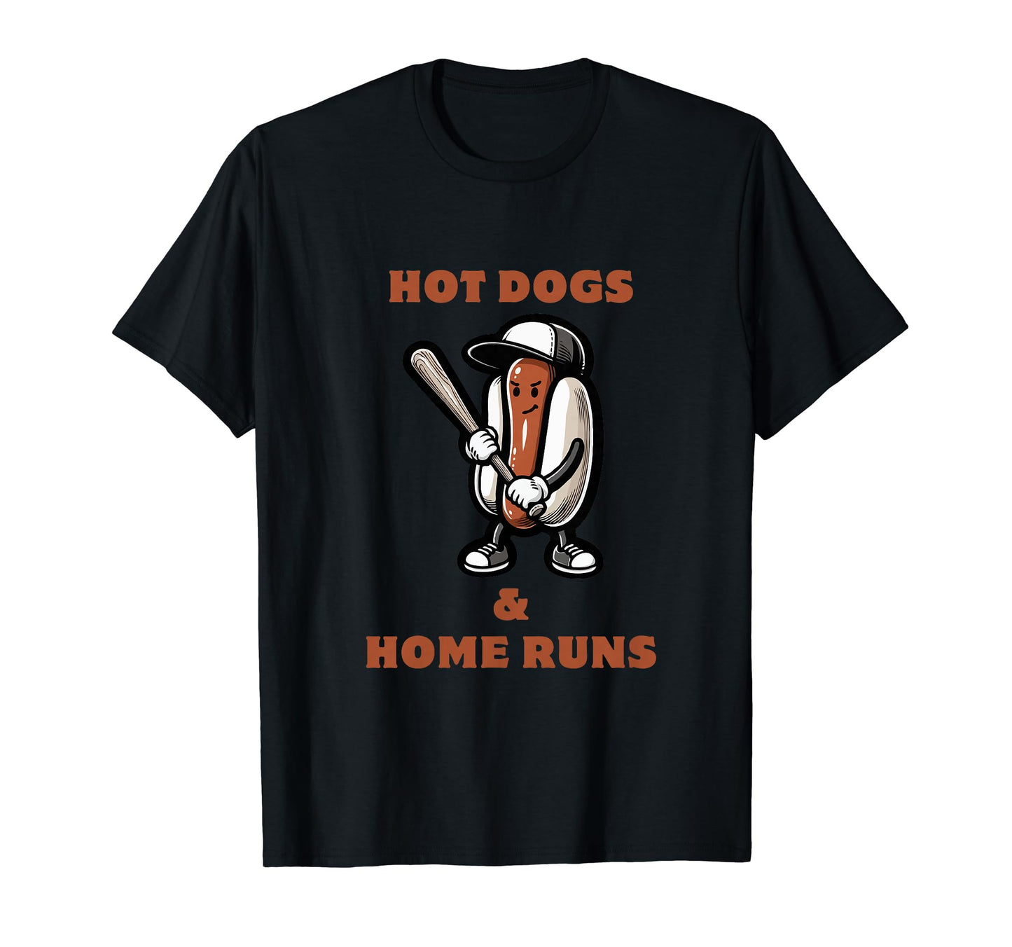 Baseball Hotdogs And Home Runs T-Shirt - Graphic Print Men Women - T-Shirt, Sweatshirt, Hoodie