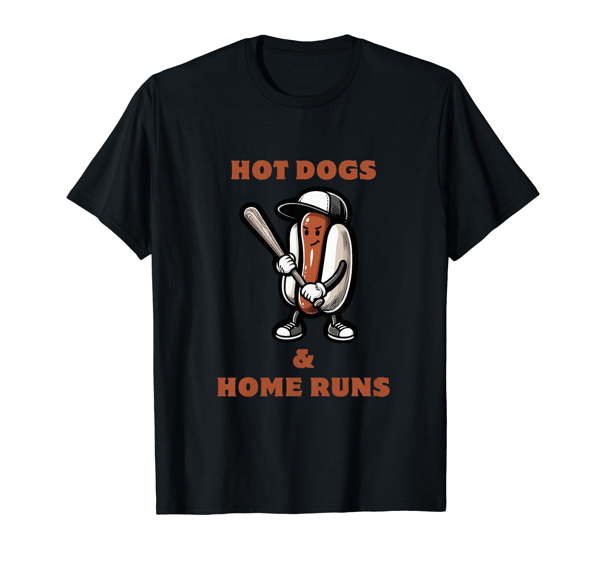 Baseball Hotdogs And Home Runs T-Shirt - Graphic Print Men Women - T-Shirt, Sweatshirt, Hoodie