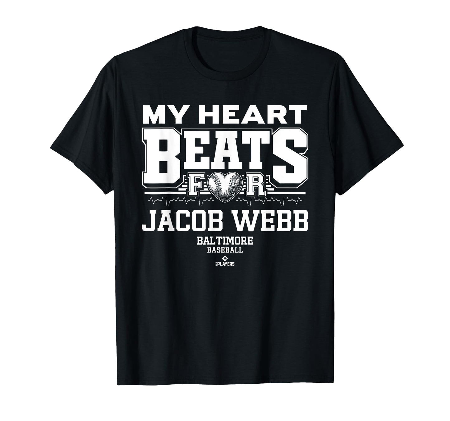 My Heart Beats Jacob Webb Baltimore T-Shirt - Minimalist Print Men Women - T-Shirt, Sweatshirt, Hoodie