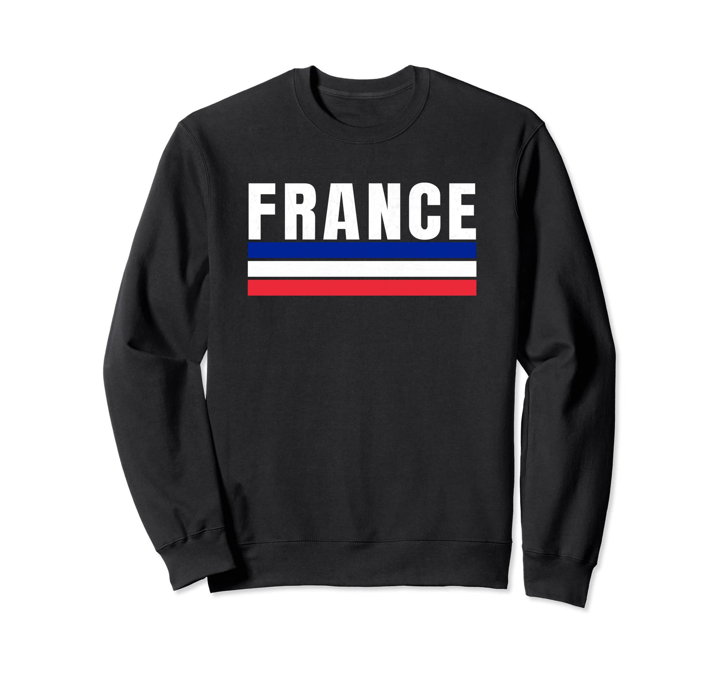 France Blue White Red France Fun Sweatshirt - Aesthetic Graphic for Adults - T-Shirt, Sweatshirt, Hoodie
