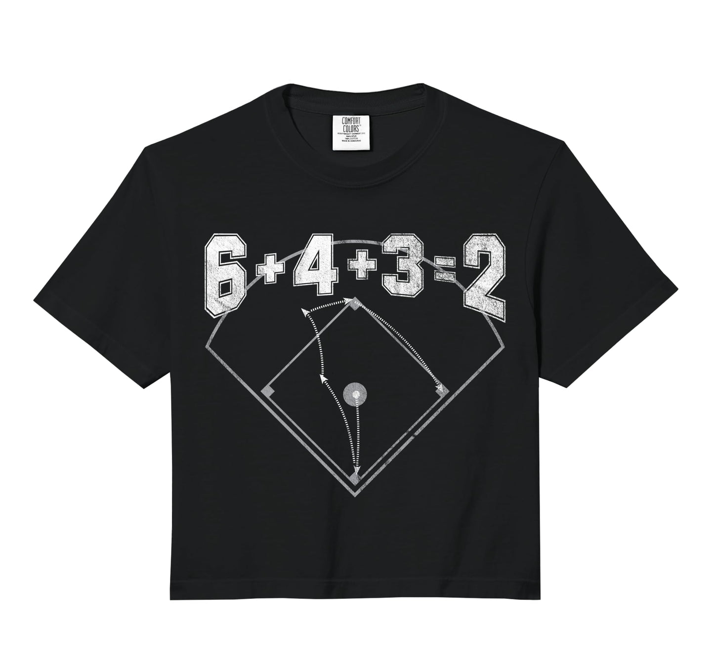 6432 Baseball Comfort Colors Crop Hoodie - Minimalist Print Men Women - T-Shirt, Sweatshirt, Hoodie