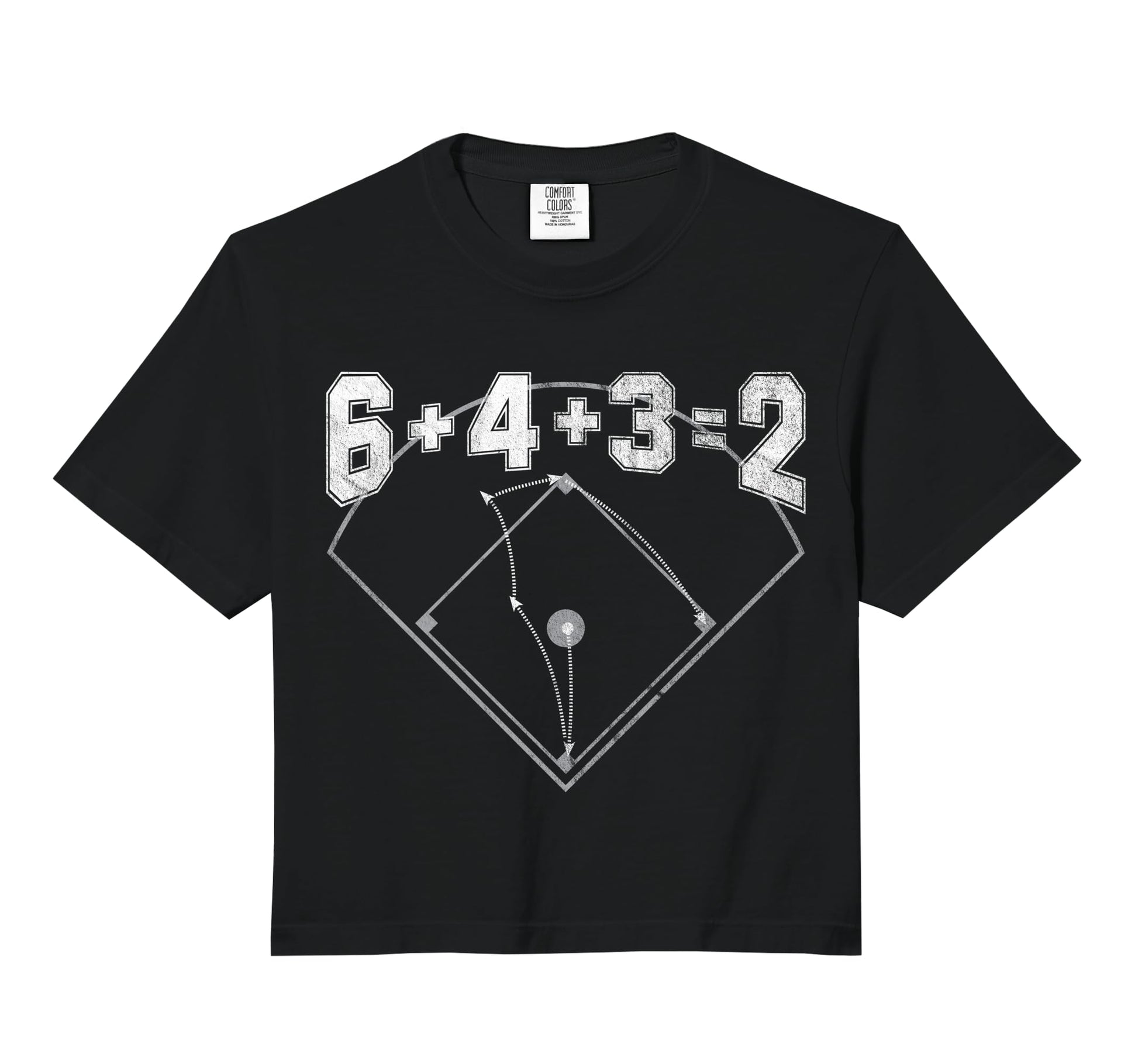 6432 Baseball Comfort Colors Crop Hoodie - Minimalist Print Men Women - T-Shirt, Sweatshirt, Hoodie