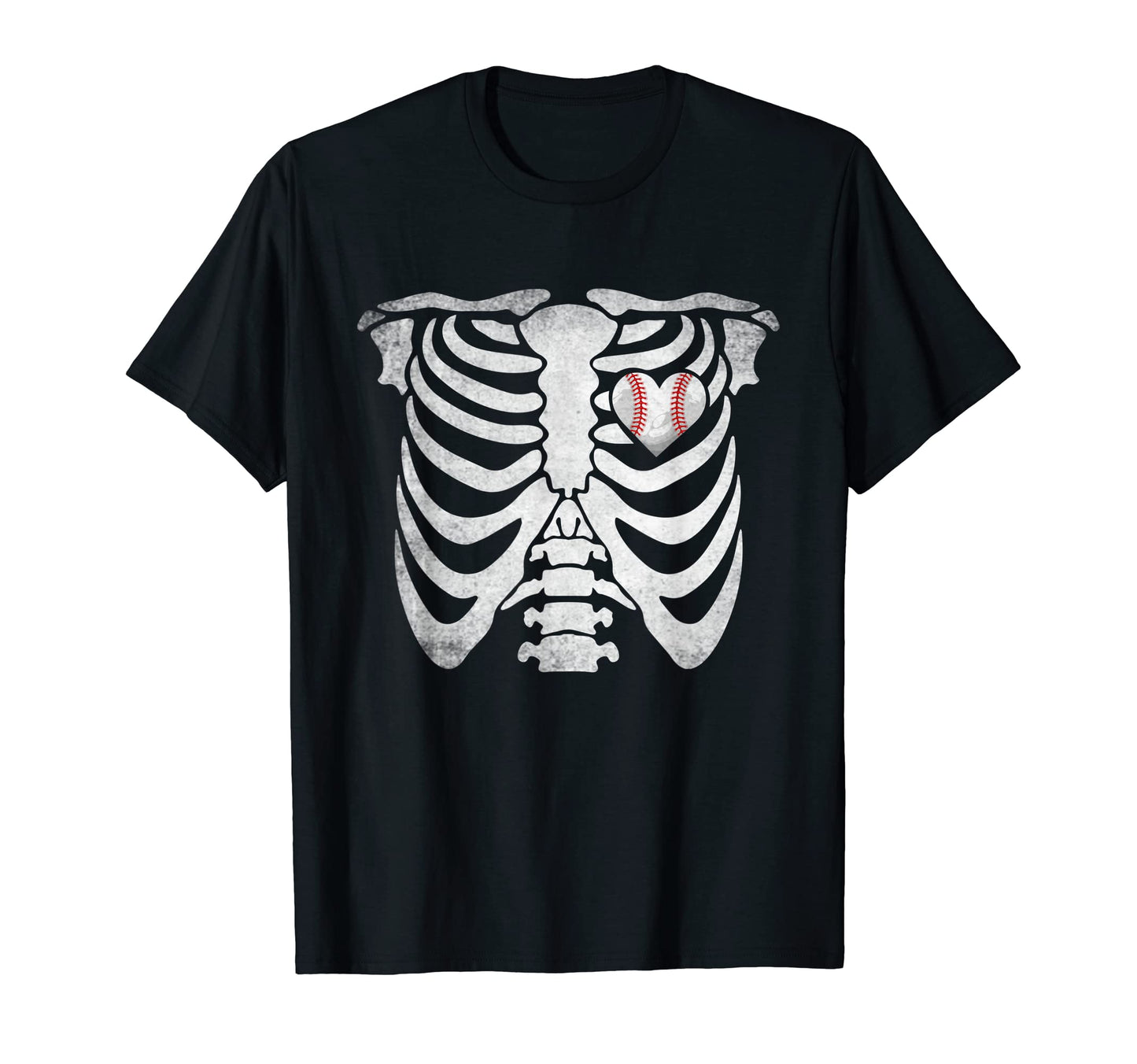 Distressed Rib Cage Heart Baseball T-Shirt - Casual Everyday Wear Unisex - T-Shirt, Sweatshirt, Hoodie