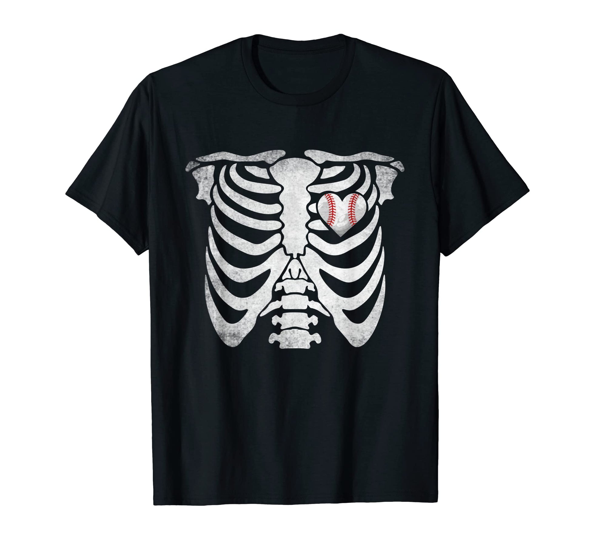 Distressed Rib Cage Heart Baseball T-Shirt - Casual Everyday Wear Unisex - T-Shirt, Sweatshirt, Hoodie