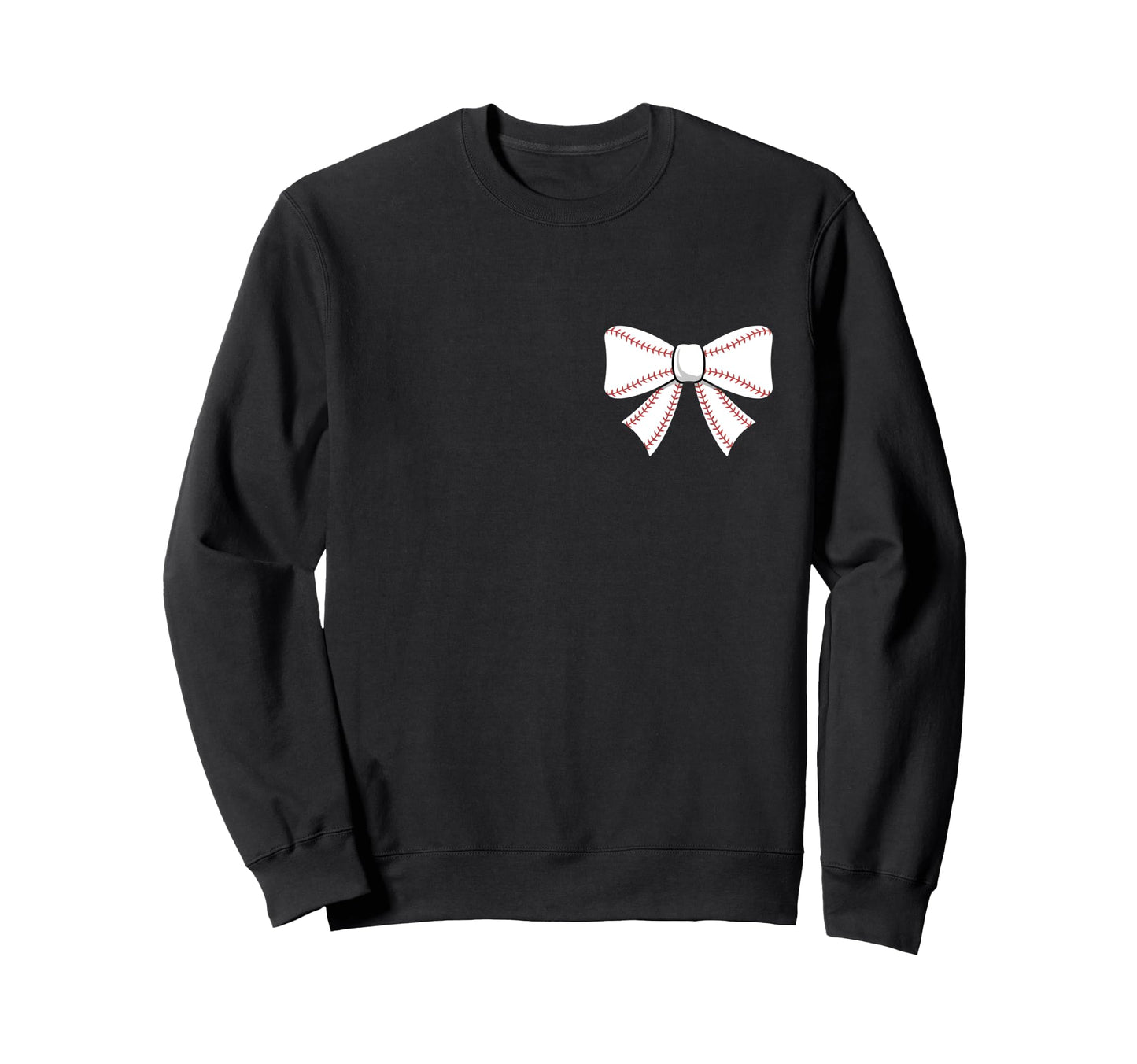 Baseball Bow Baseball Mom Mama Sweatshirt - Trendy Graphic Unisex - T-Shirt, Sweatshirt, Hoodie