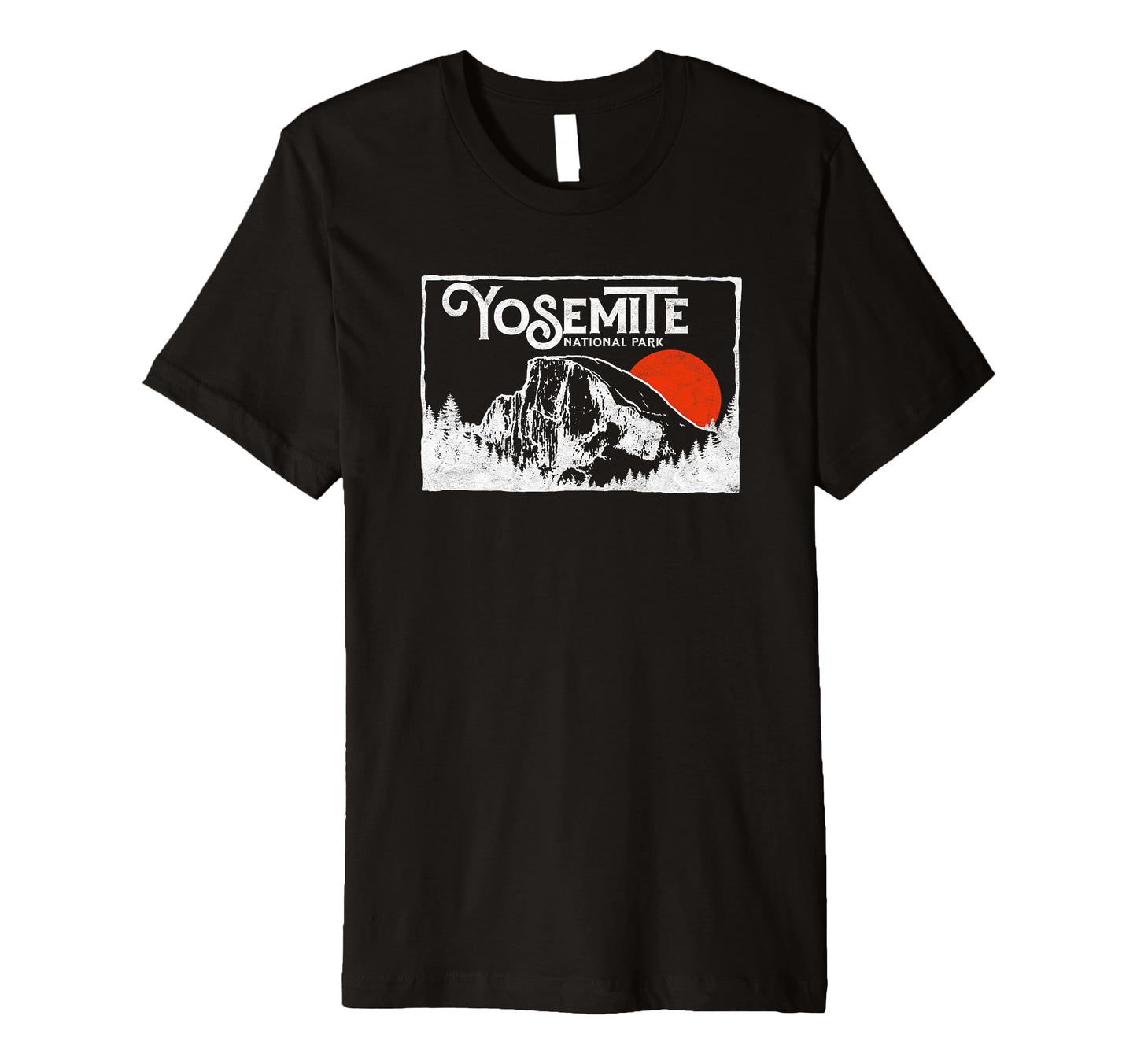 Yosemite National Park Half Dome 80S T-Shirt - Minimalist Print for Adults - T-Shirt, Sweatshirt, Hoodie