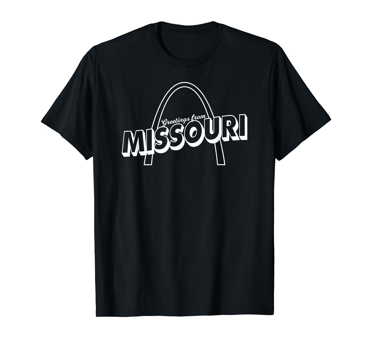 Missouri Arch Large Letter Postcard T-Shirt - Casual Everyday Wear Unisex - T-Shirt, Sweatshirt, Hoodie