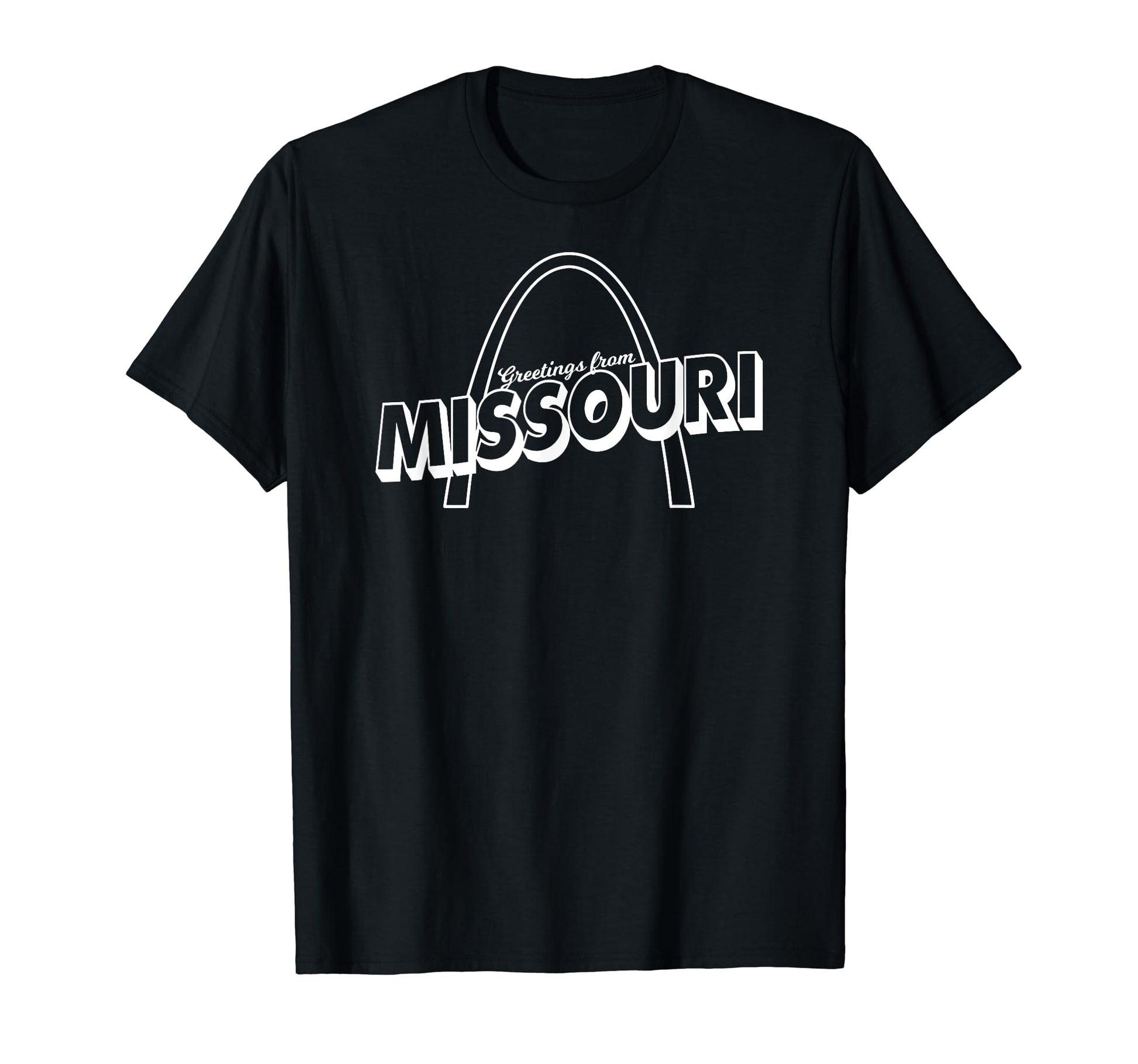 Missouri Arch Large Letter Postcard T-Shirt - Casual Everyday Wear Unisex - T-Shirt, Sweatshirt, Hoodie
