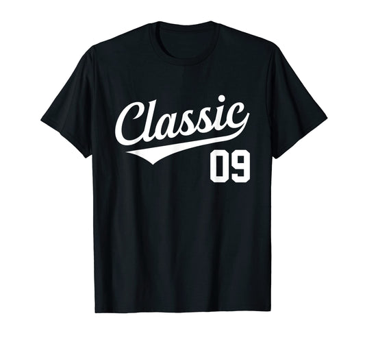 Baseball Jersey Birthday Age 09 T-Shirt - Aesthetic Graphic Men Women - T-Shirt, Sweatshirt, Hoodie