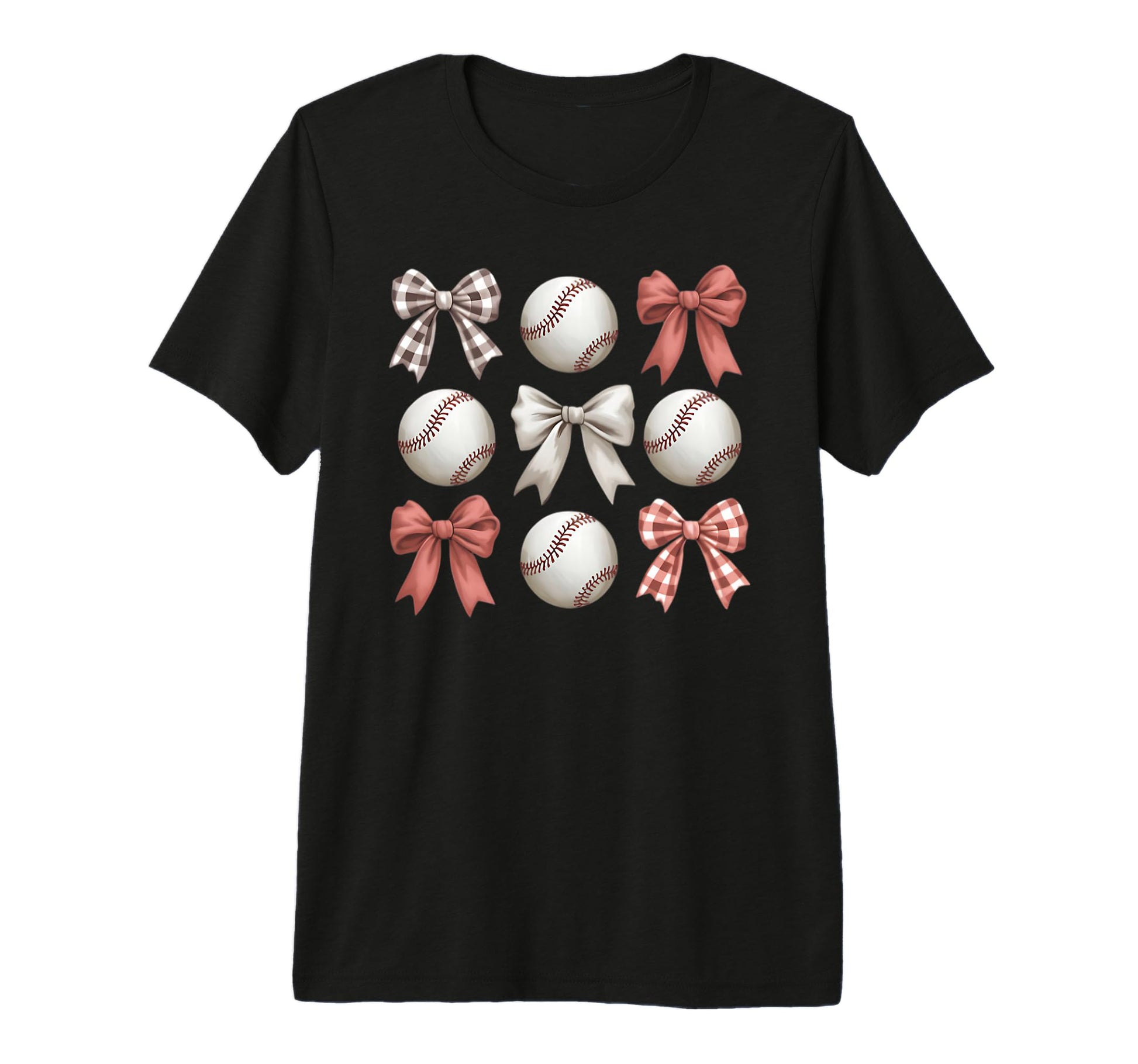 Baseball Coquette Bow Mom Sister Tri T-Shirt - Streetwear Style Men Women - T-Shirt, Sweatshirt, Hoodie