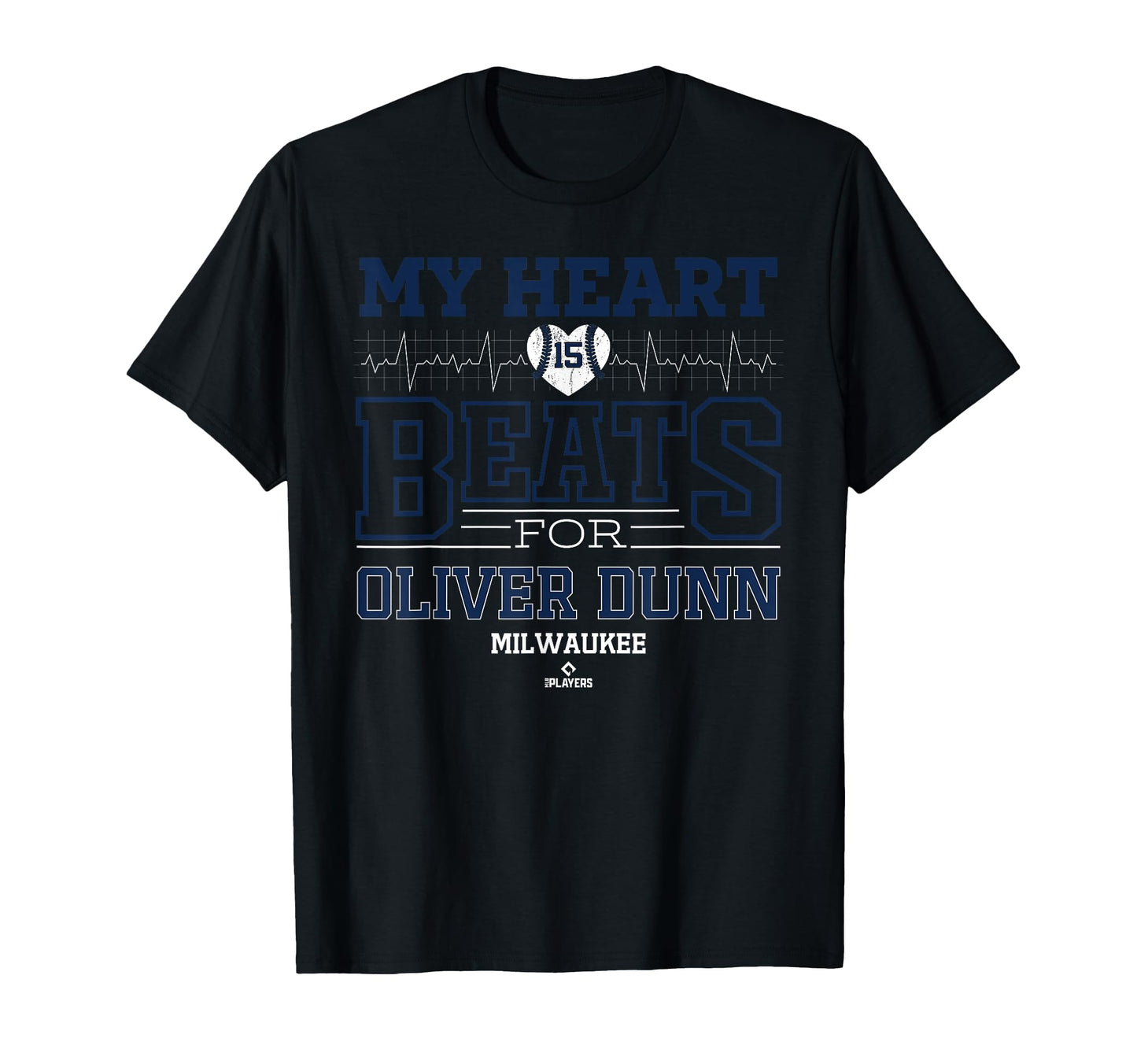 My Heart Beats Oliver Dunn Milwaukee T-Shirt - Minimalist Print for Adults - T-Shirt, Sweatshirt, Hoodie