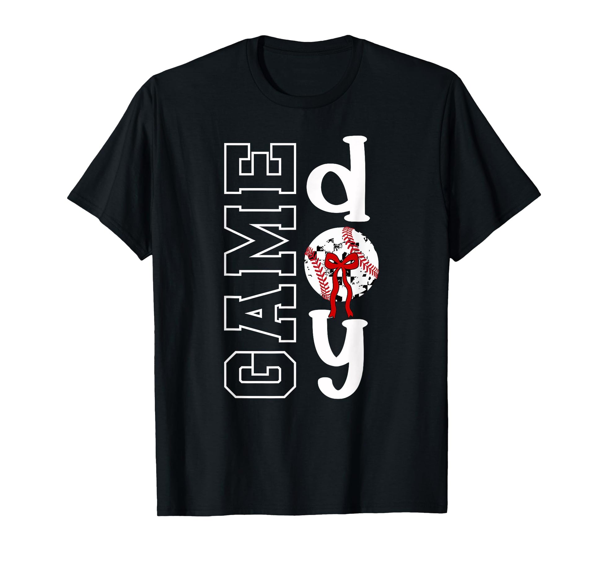 Baseball Game Day Bow Game Day T-Shirt - Casual Everyday Wear for Adults - T-Shirt, Sweatshirt, Hoodie