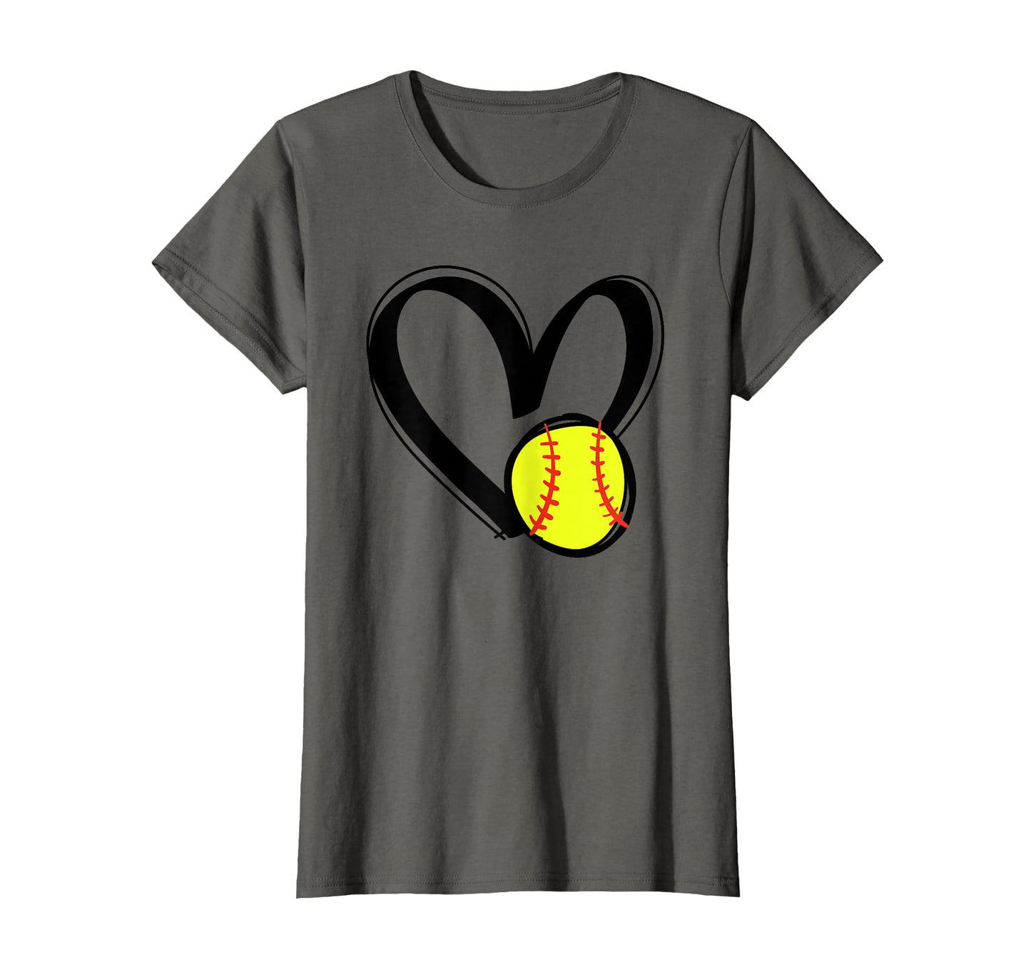 Love Softball Heart T-Shirt - Streetwear Style Men Women - T-Shirt, Sweatshirt, Hoodie