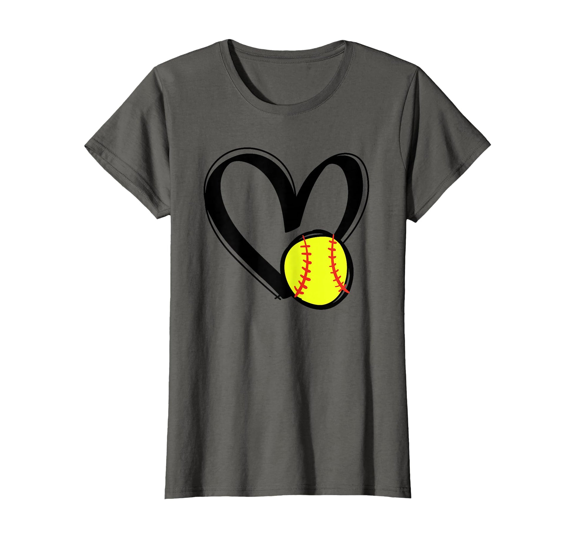 Love Softball Heart T-Shirt - Streetwear Style Men Women - T-Shirt, Sweatshirt, Hoodie
