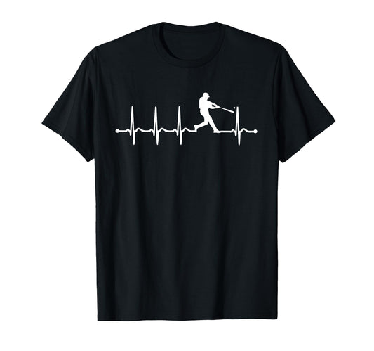 Baseball Heartbeat Baseball And T-Shirt - Unique Graphic Unisex - T-Shirt, Sweatshirt, Hoodie