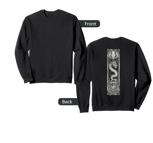 Aesthetic Back Dragon Y2K Sweatshirt - Custom Art Print for Adults - T-Shirt, Sweatshirt, Hoodie