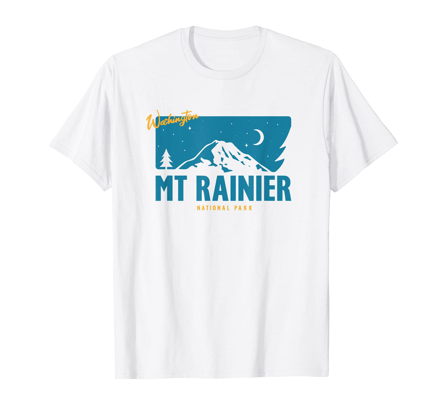 Washington Mount Rainier National T-Shirt - Fun Novelty Design Men Women - T-Shirt, Sweatshirt, Hoodie