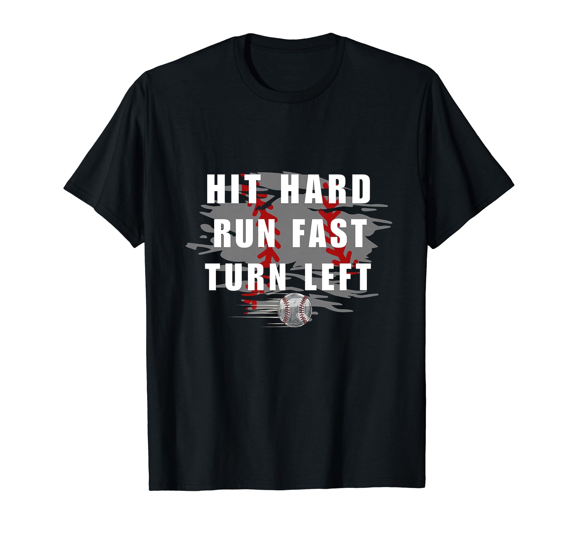 Peace Love Baseball Hit Hard Run Fast T-Shirt - Fun Novelty Design Unisex - T-Shirt, Sweatshirt, Hoodie