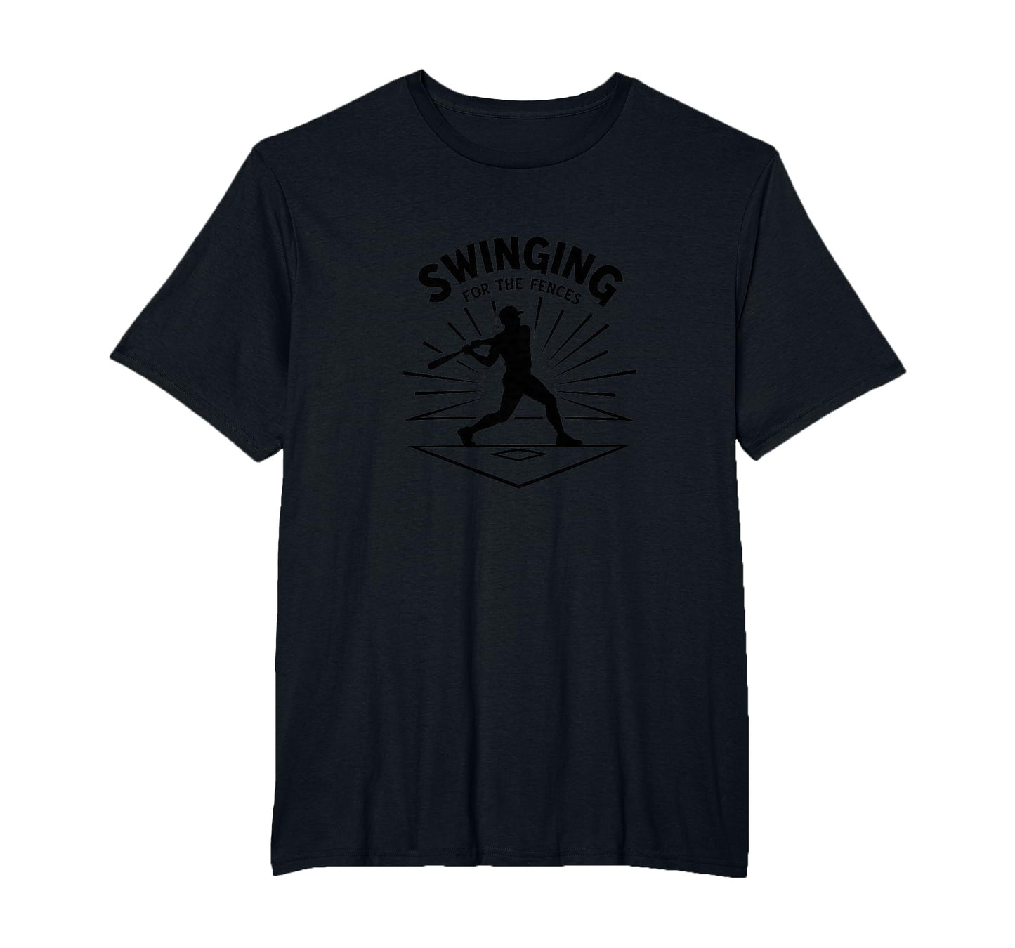 Baseball Swinging Fences Home Run Mens Big T-Shirt - Unique Graphic Unisex - T-Shirt, Sweatshirt, Hoodie