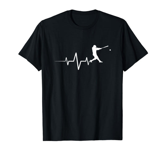 Baseball Heartbeat Baseball Players And T-Shirt - Unique Graphic Unisex - T-Shirt, Sweatshirt, Hoodie