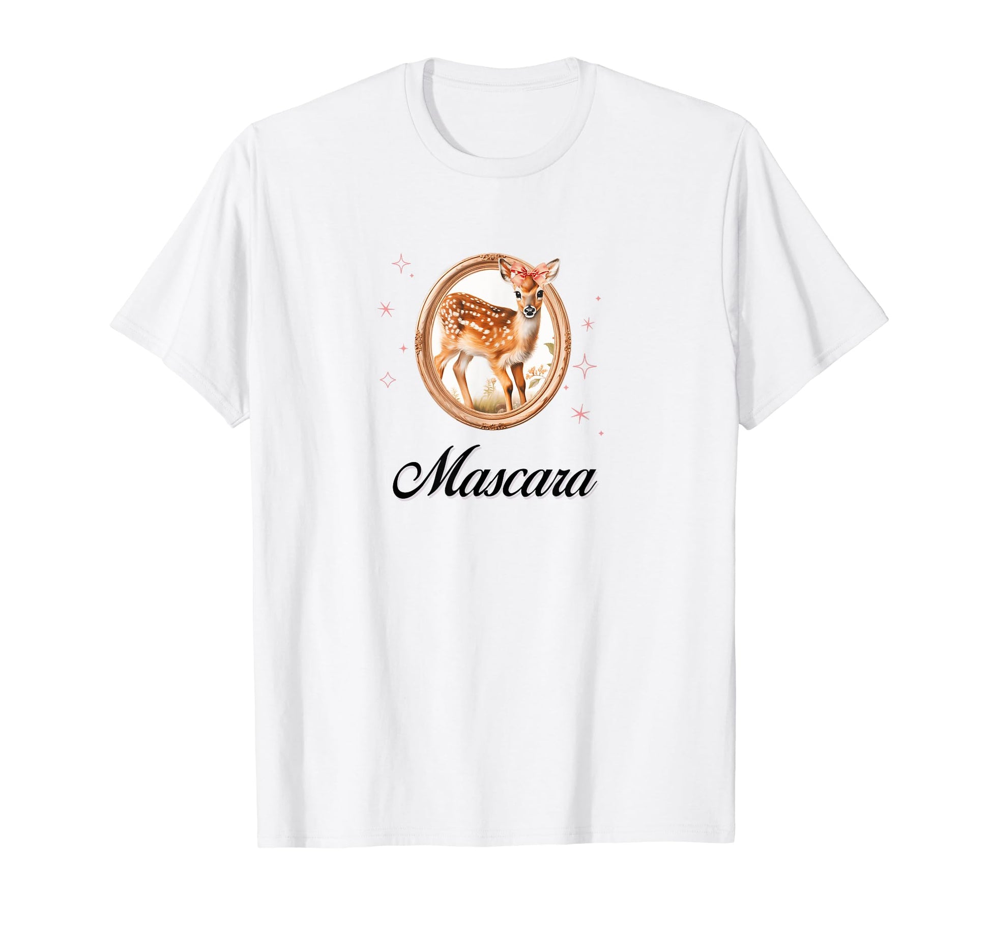 Mascara Deer Coquette Bow Girlcore Y2K T-Shirt - Streetwear Style Unisex - T-Shirt, Sweatshirt, Hoodie