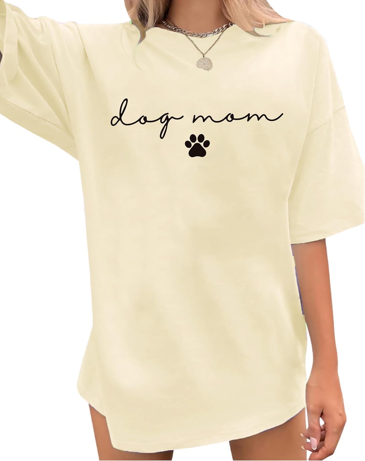 Dog Mom for Women Oversized Mama Funny Paw Graphic - Adult & Kids T-Shirts, Sweatshirts & Hoodies apparel design preview 1
