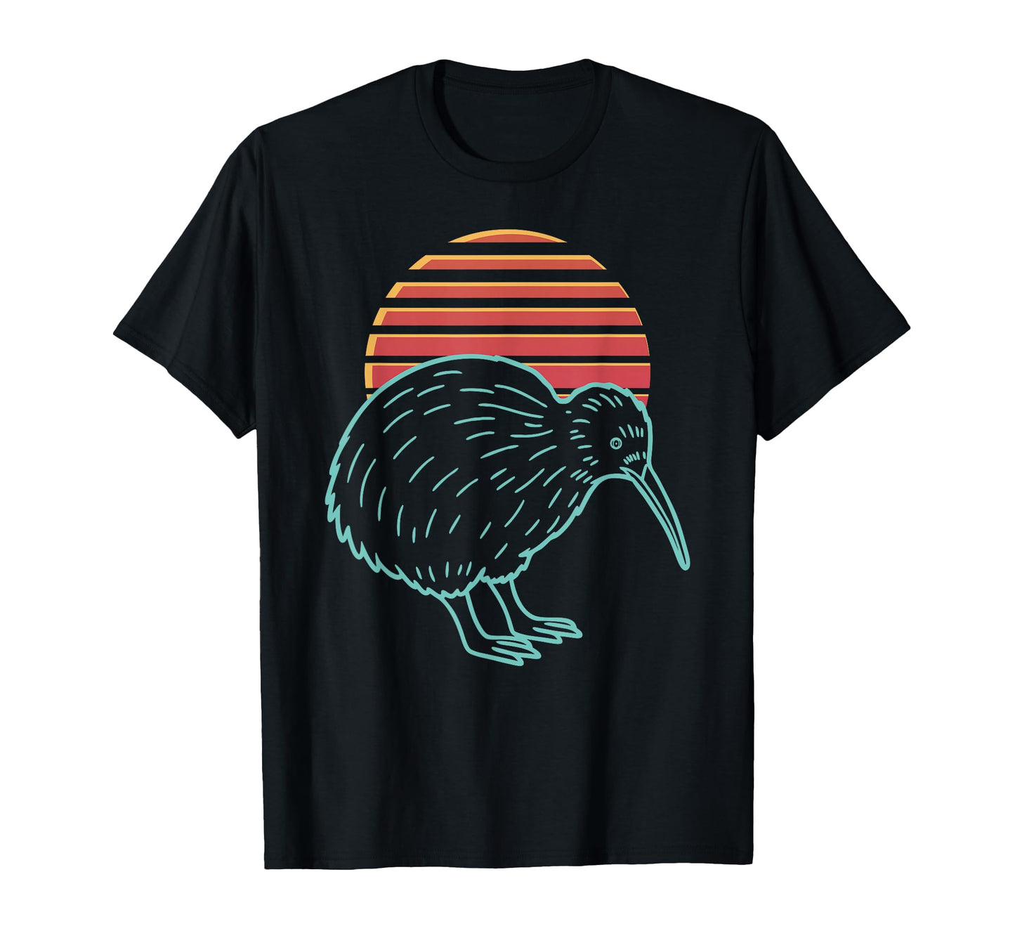 Kiwi Bird Lover Animal Synthwave 80S T-Shirt - Trendy Graphic Unisex - T-Shirt, Sweatshirt, Hoodie