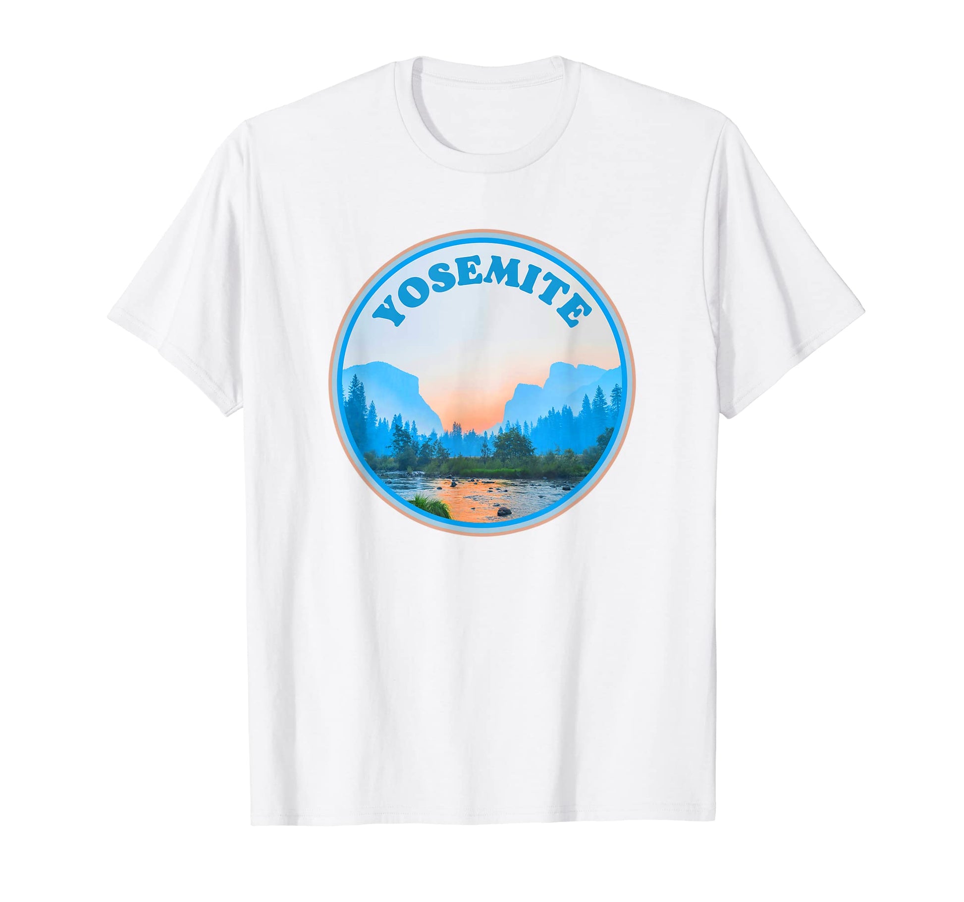 Yosemite Valley National Park Photo Pastel T-Shirt - Graphic Print Unisex - T-Shirt, Sweatshirt, Hoodie