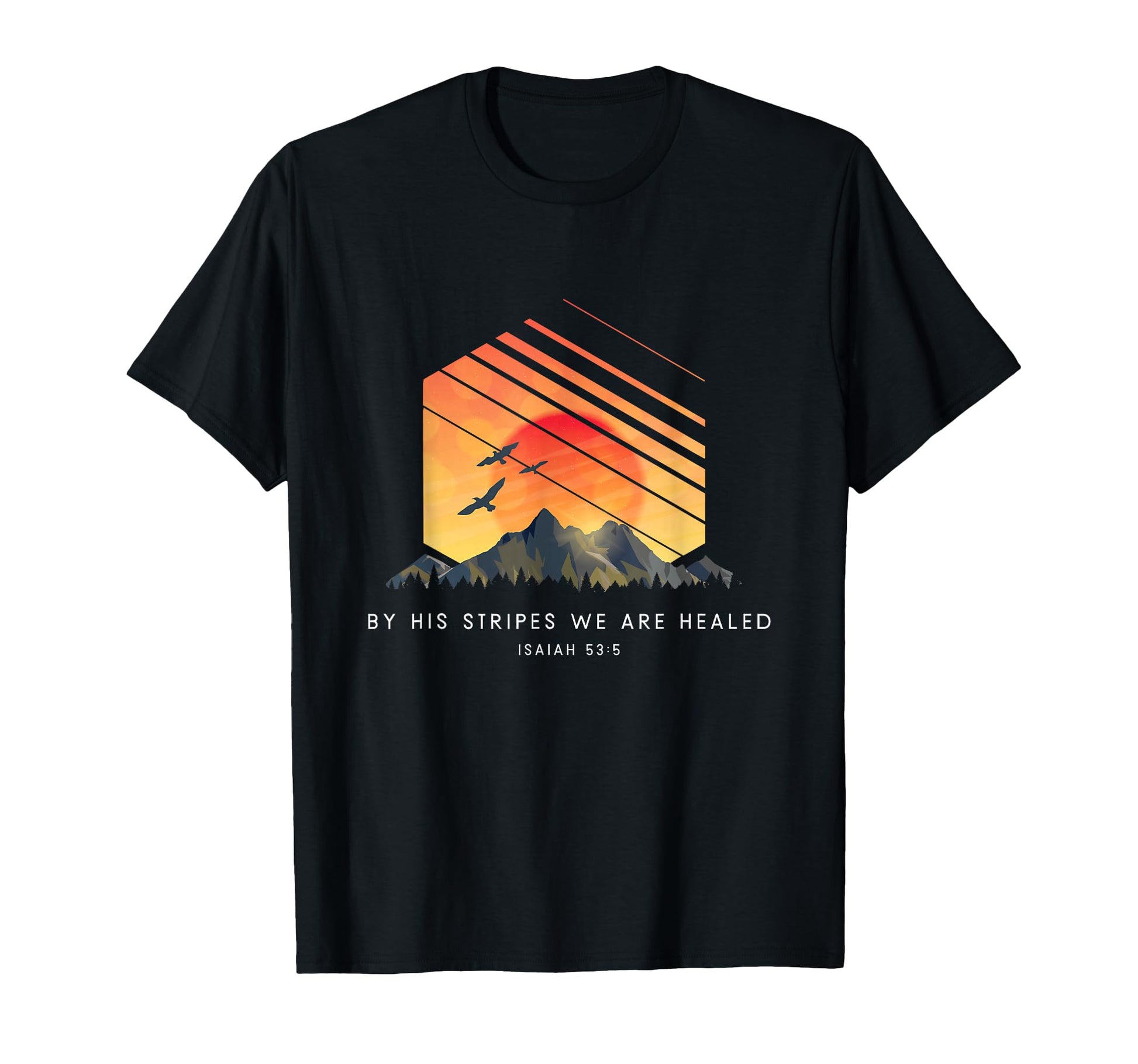 His Stripes We Are Healed Isaiah 53 5 T-Shirt - Novelty Apparel for Adults - T-Shirt, Sweatshirt, Hoodie