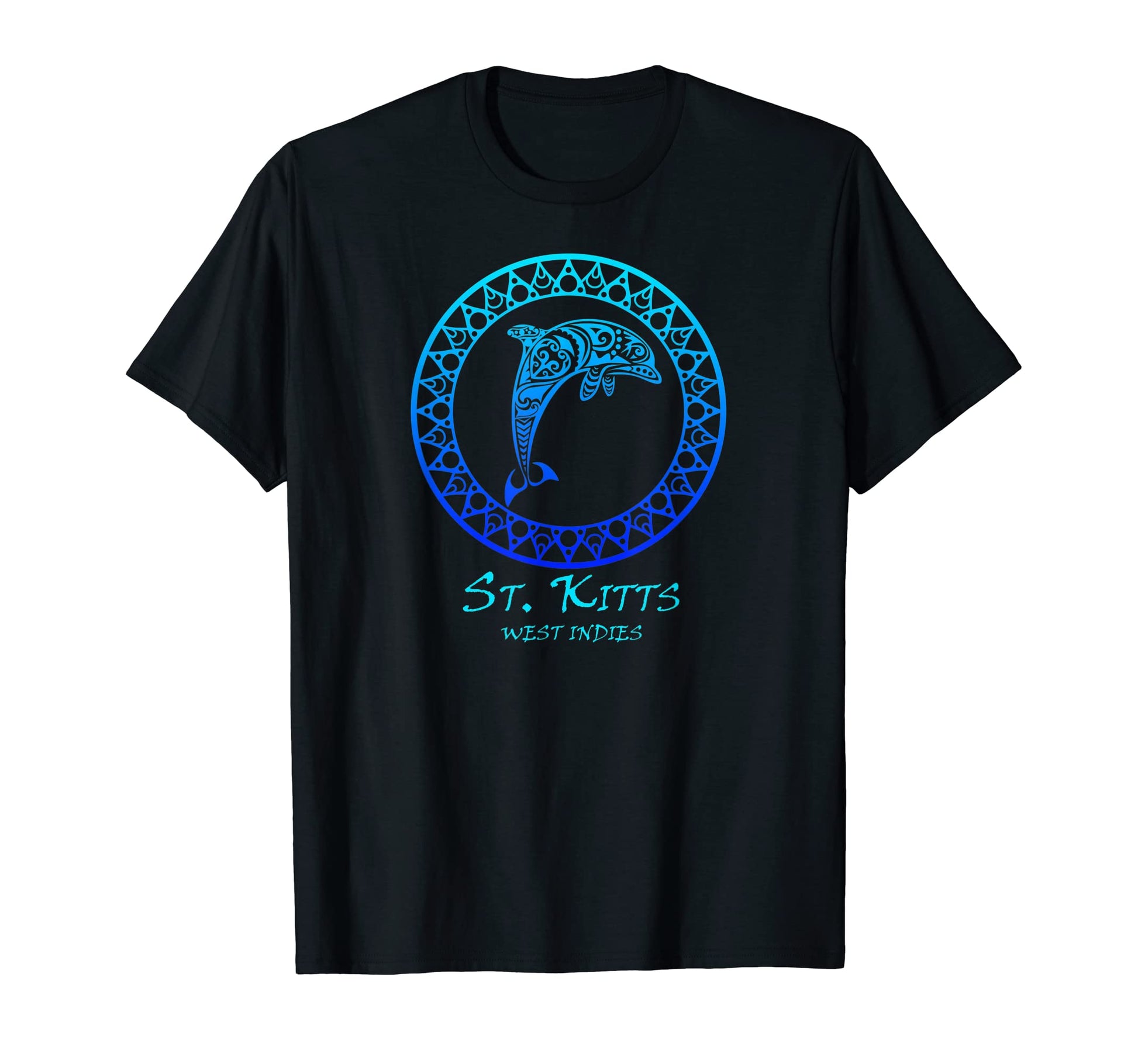 St Kitts West Indies Tribal Dolphin T-Shirt - Graphic Print Men Women - T-Shirt, Sweatshirt, Hoodie