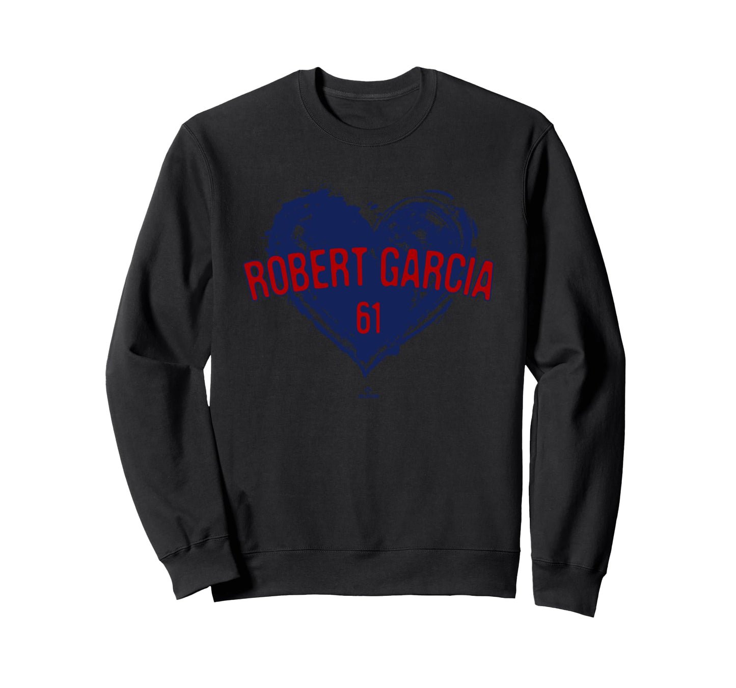 Distressed Heart Robert Garcia Sweatshirt - Minimalist Print for Adults - T-Shirt, Sweatshirt, Hoodie