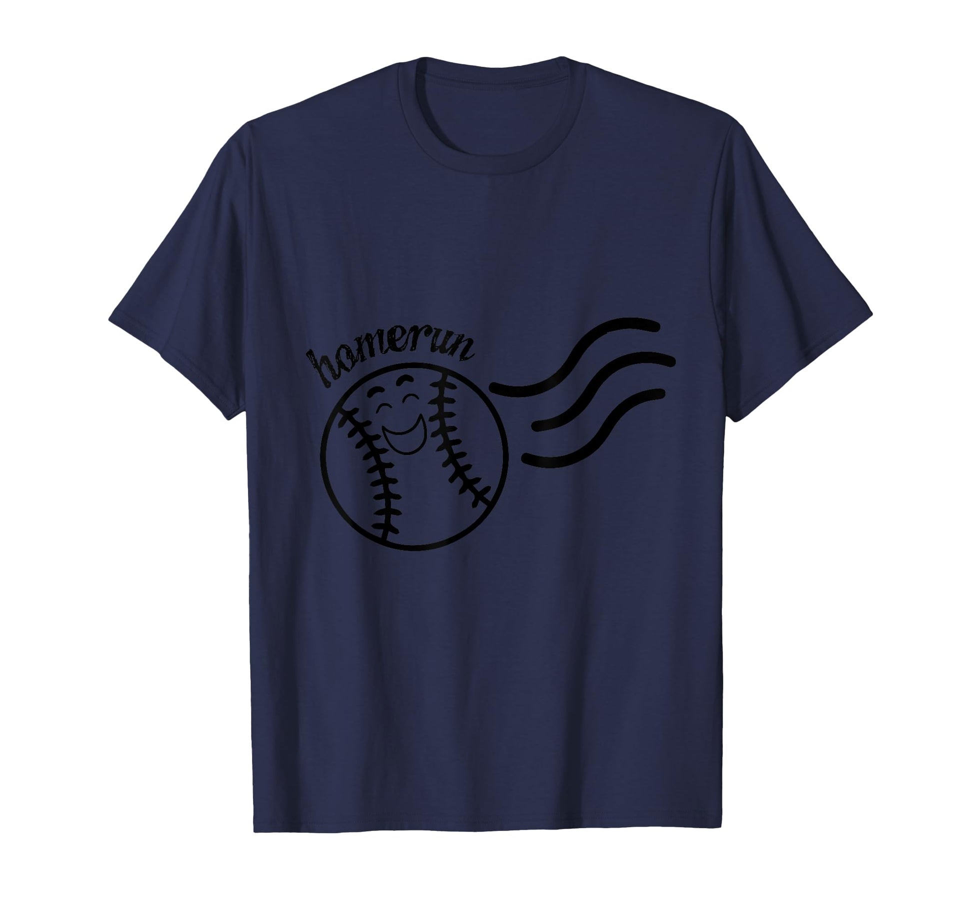 Smiling Baseball Ball Homerun T-Shirt - Unique Graphic Unisex - T-Shirt, Sweatshirt, Hoodie