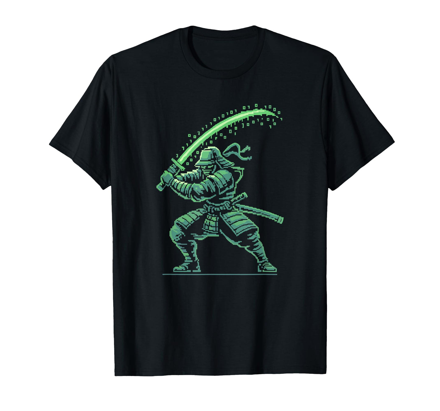 Pixel Samurai Warrior Arcade Gamer T-Shirt - Graphic Print Unisex - T-Shirt, Sweatshirt, Hoodie