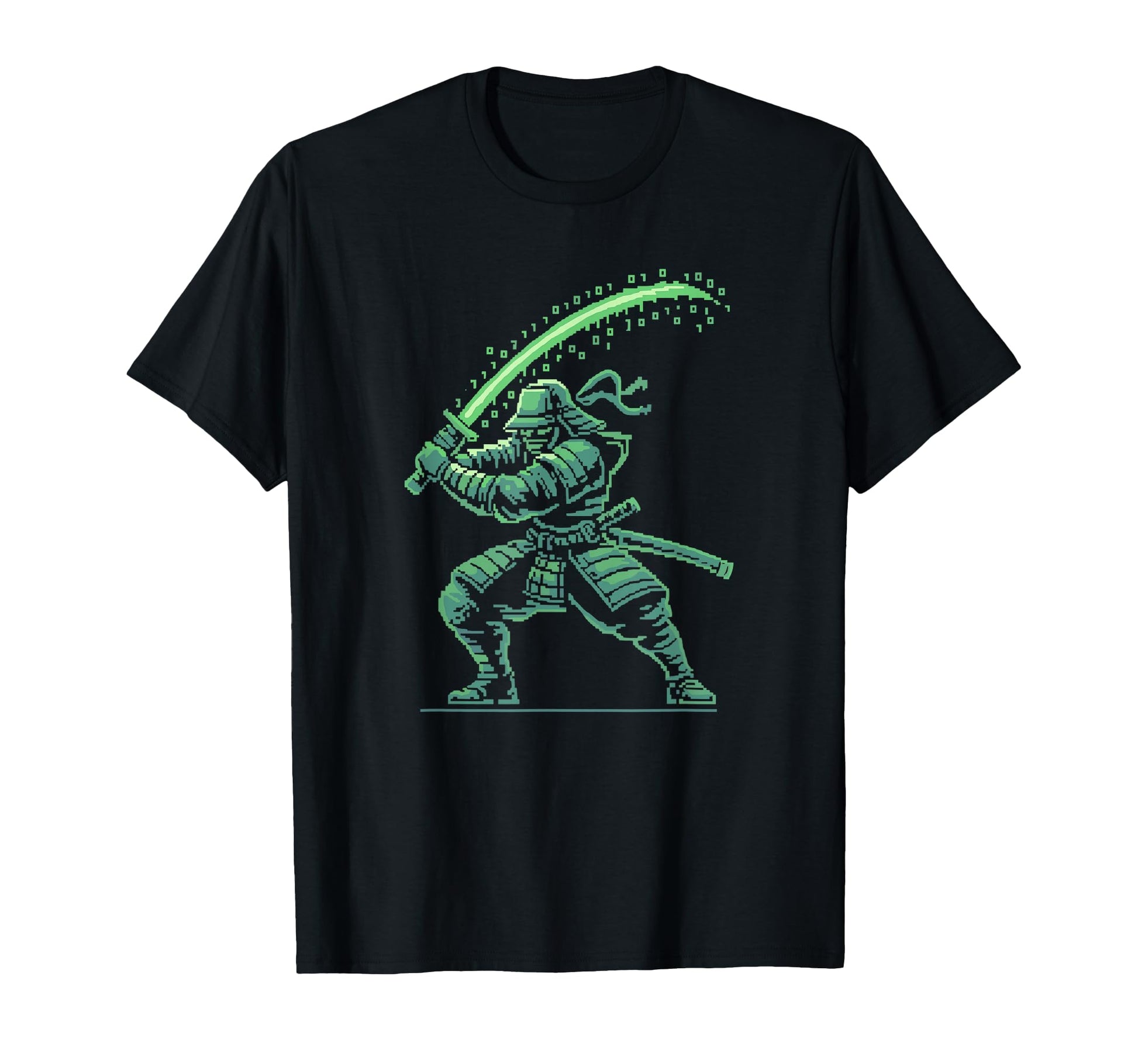 Pixel Samurai Warrior Arcade Gamer T-Shirt - Graphic Print Unisex - T-Shirt, Sweatshirt, Hoodie