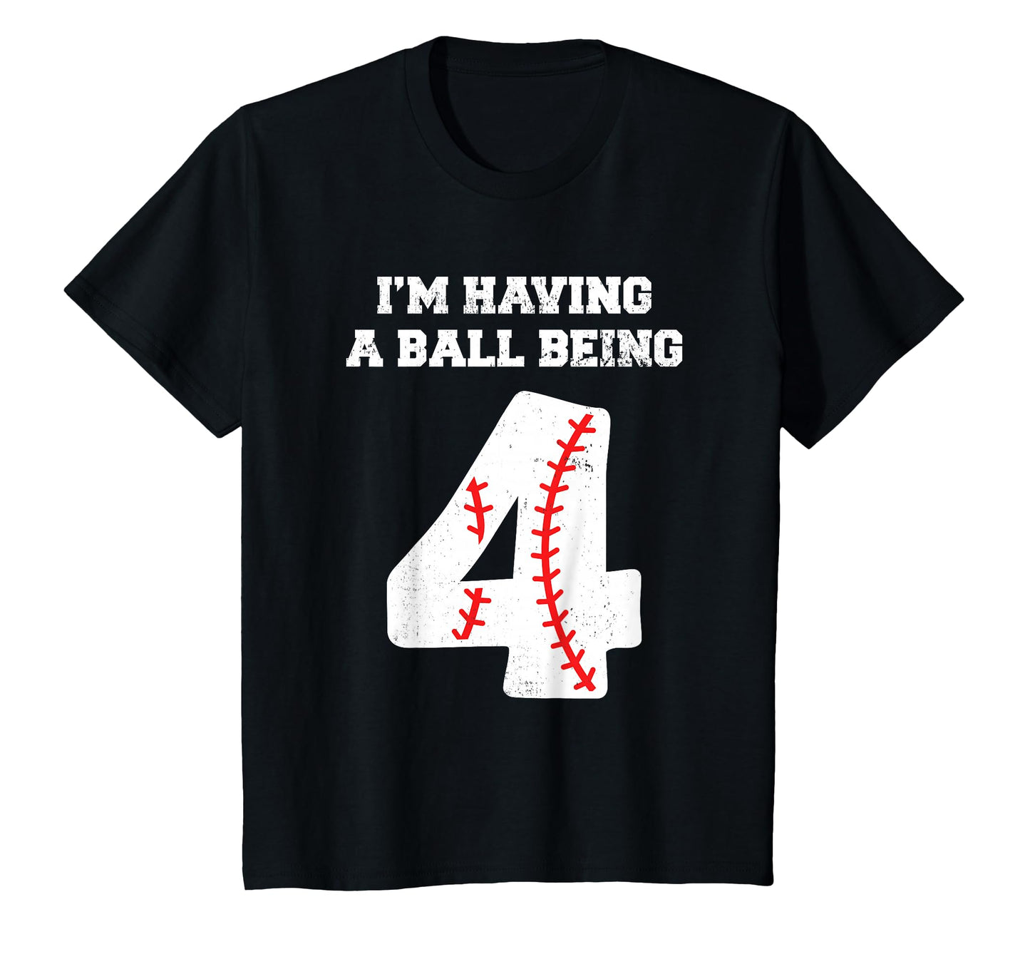 4 Year Old Baseball Birthday 4Th Birthday T-Shirt - Novelty Apparel Unisex - T-Shirt, Sweatshirt, Hoodie