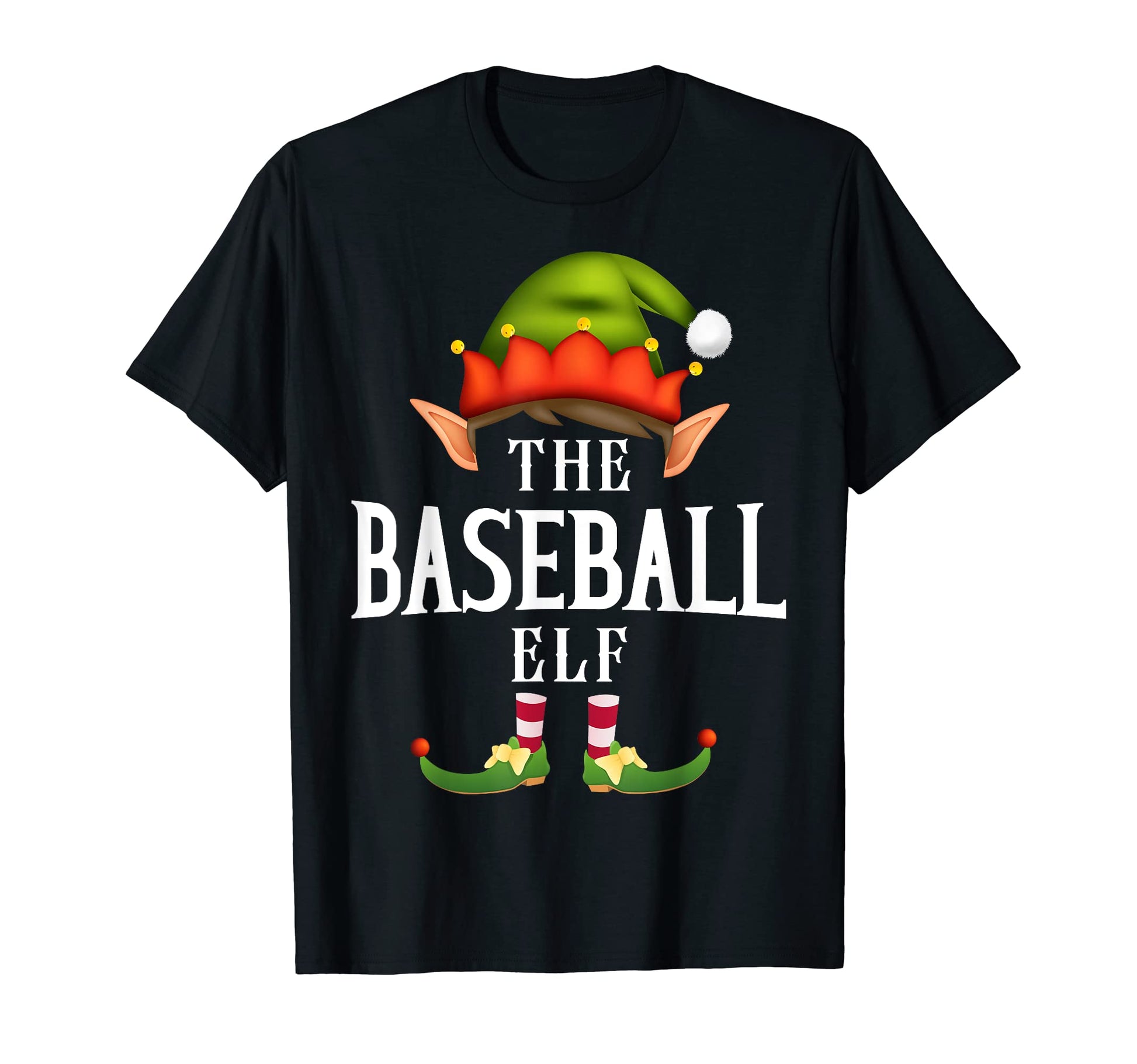 Baseball Elf Group Funny Pajama Party T-Shirt - Graphic Print Unisex - T-Shirt, Sweatshirt, Hoodie